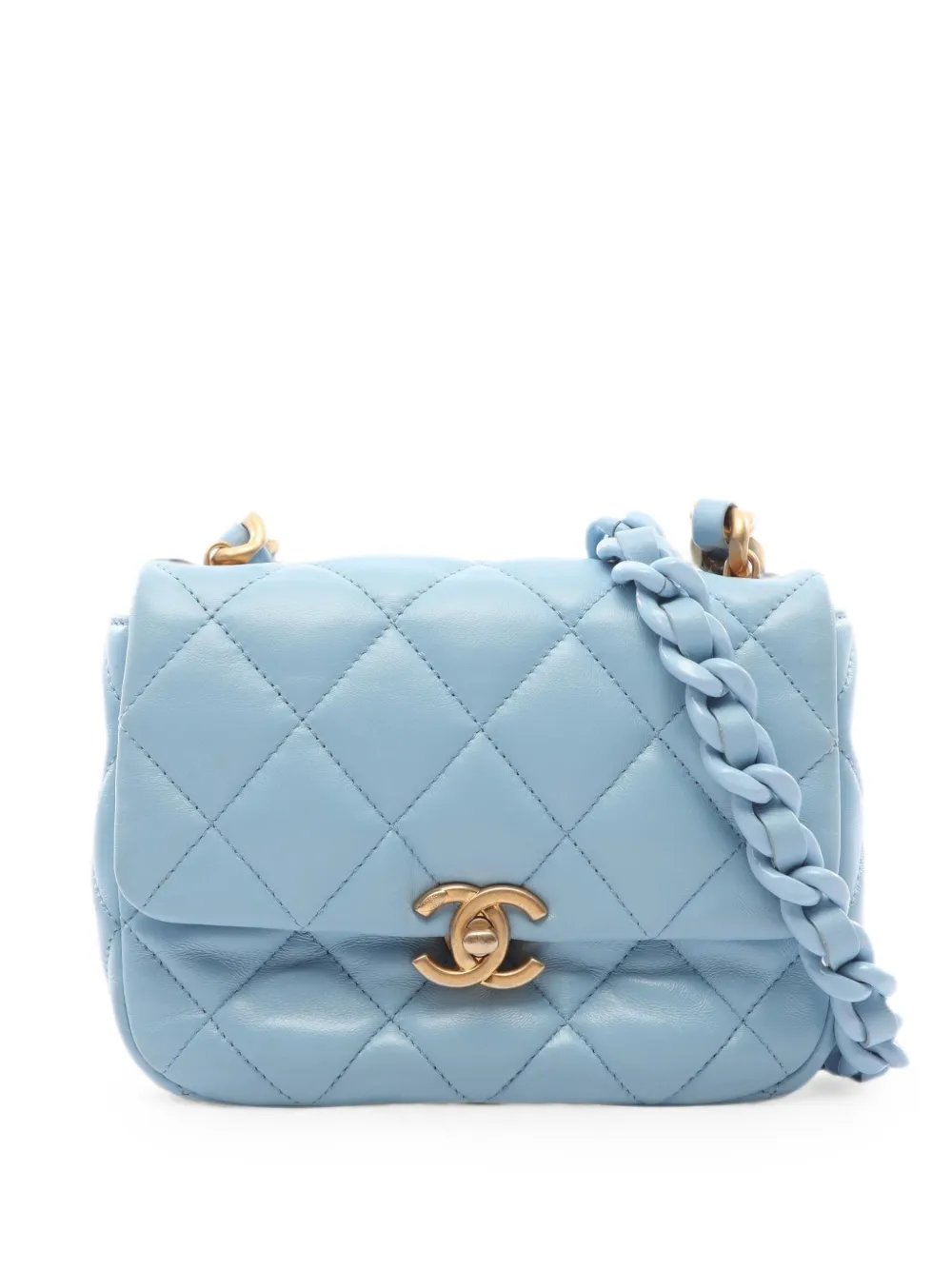 Matelassé chain mini shoulder bag