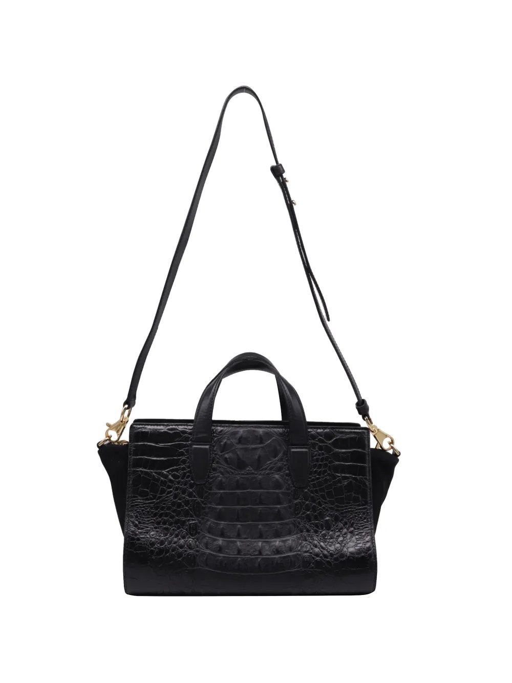 Pelican croc-embossed tote bag