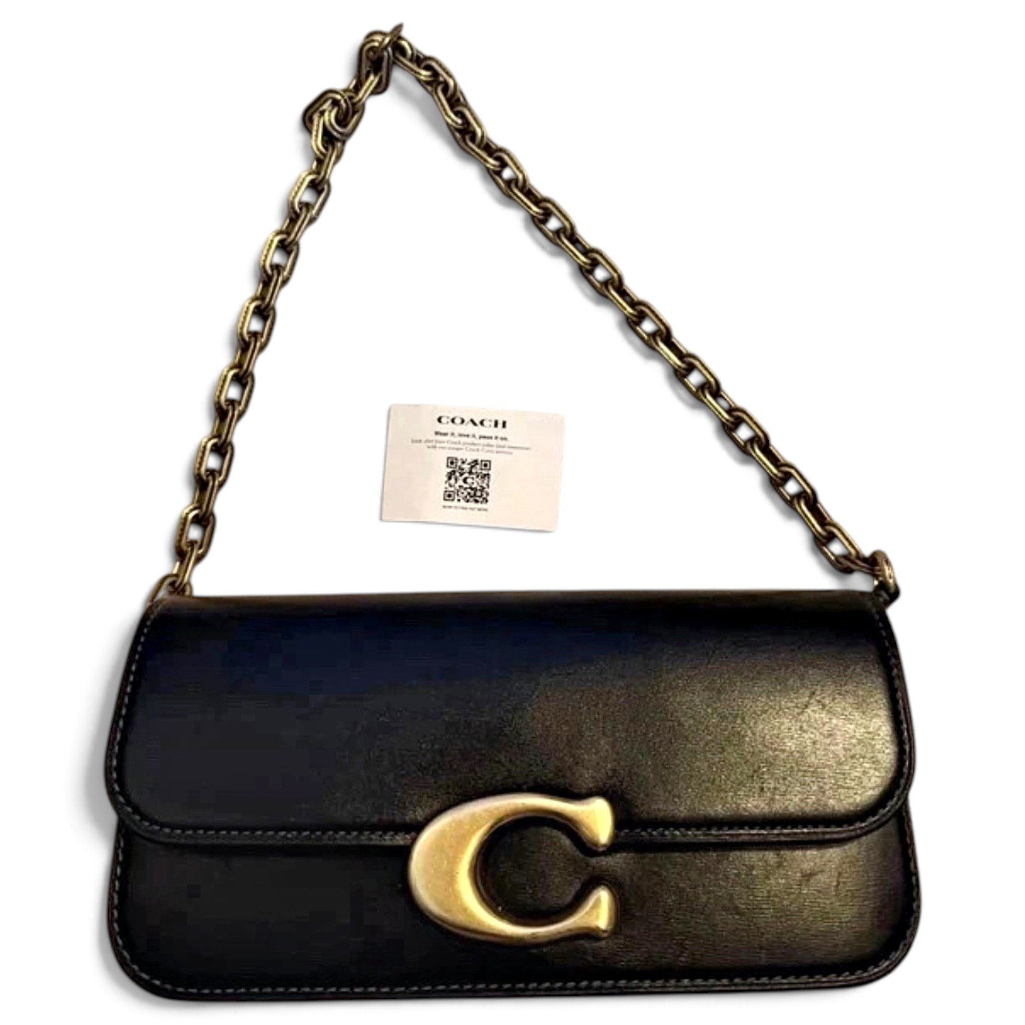 Leather clutch bag