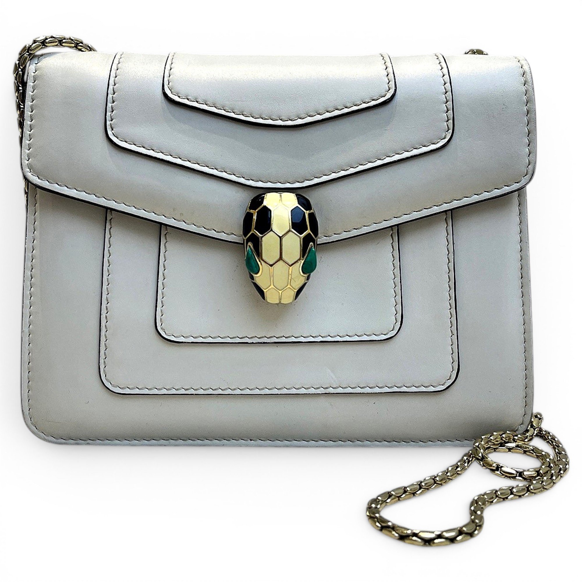 Serpenti leather handbag
