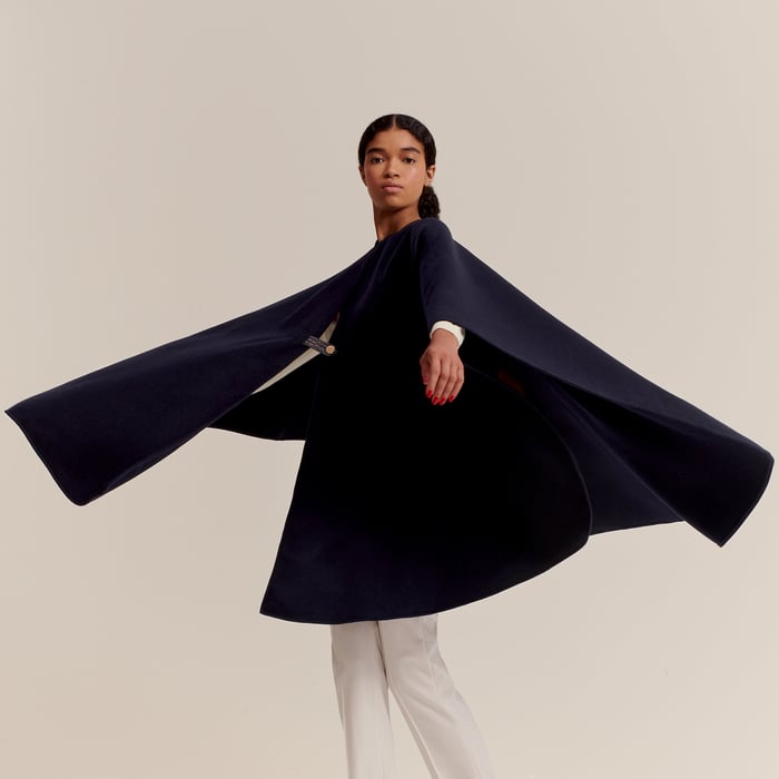 Cold Colors Wool and Cashmere Cape