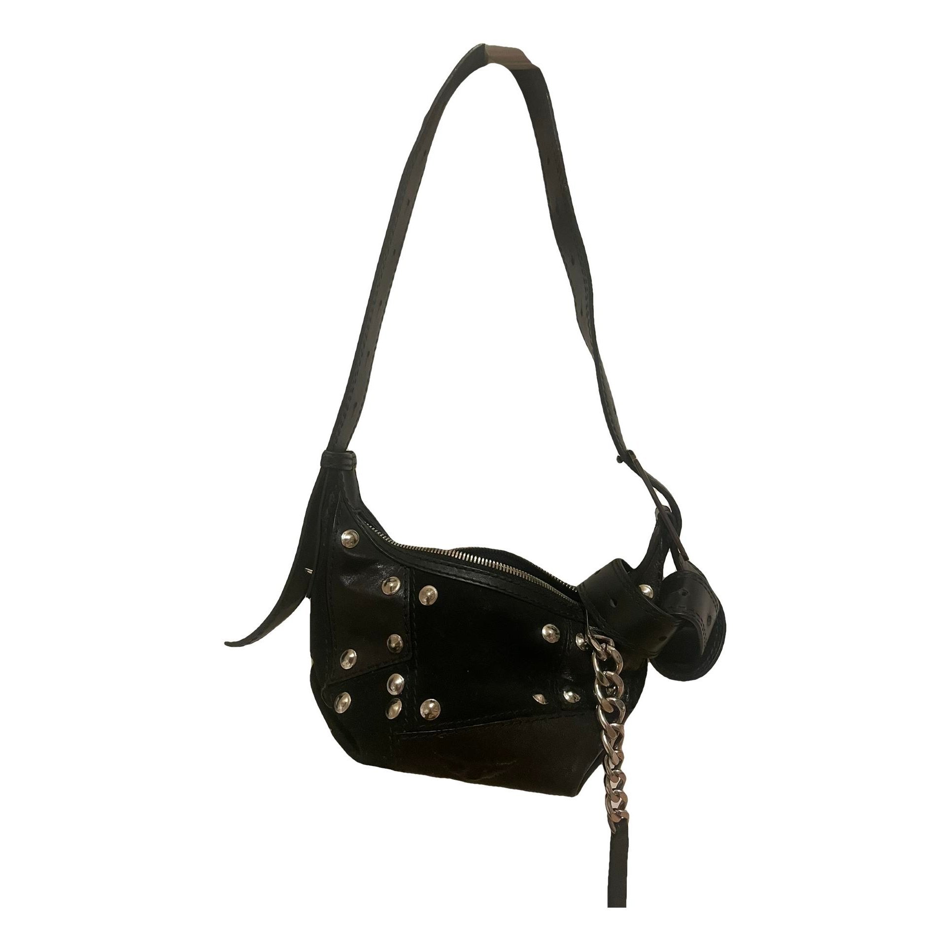 Leather clutch bag