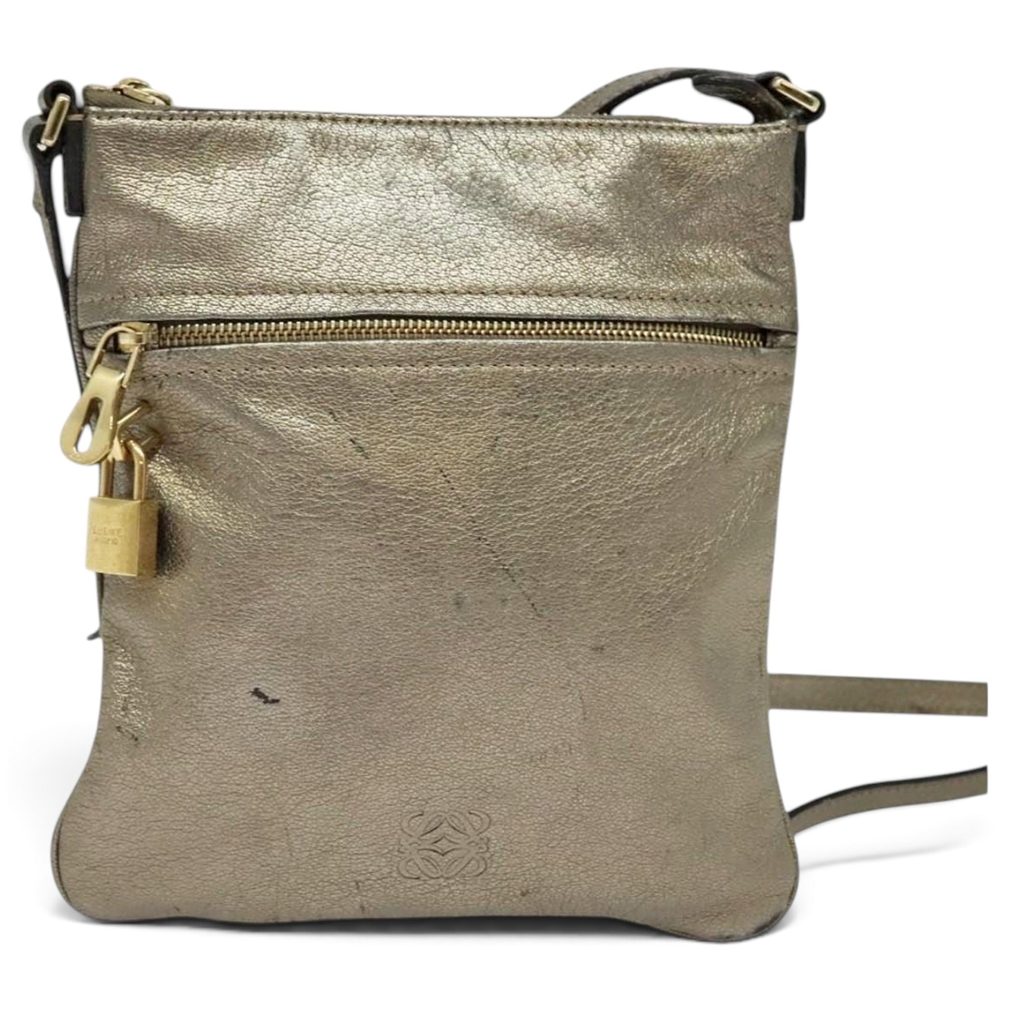 Anagram leather crossbody bag