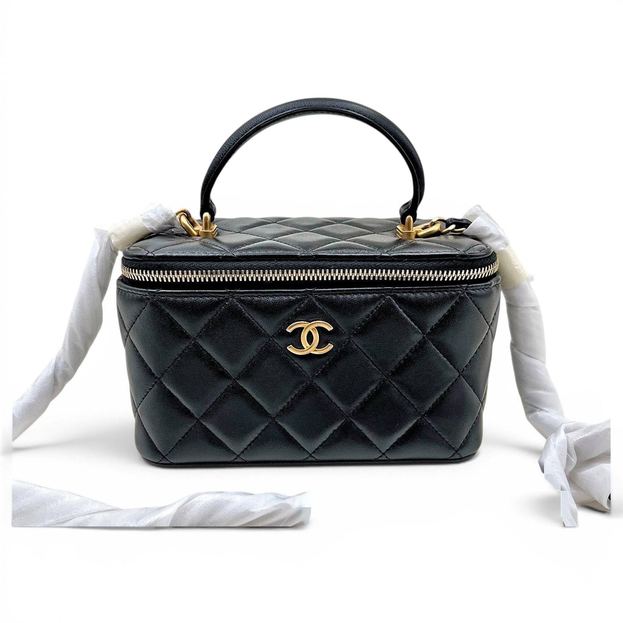Vanity leather handbag