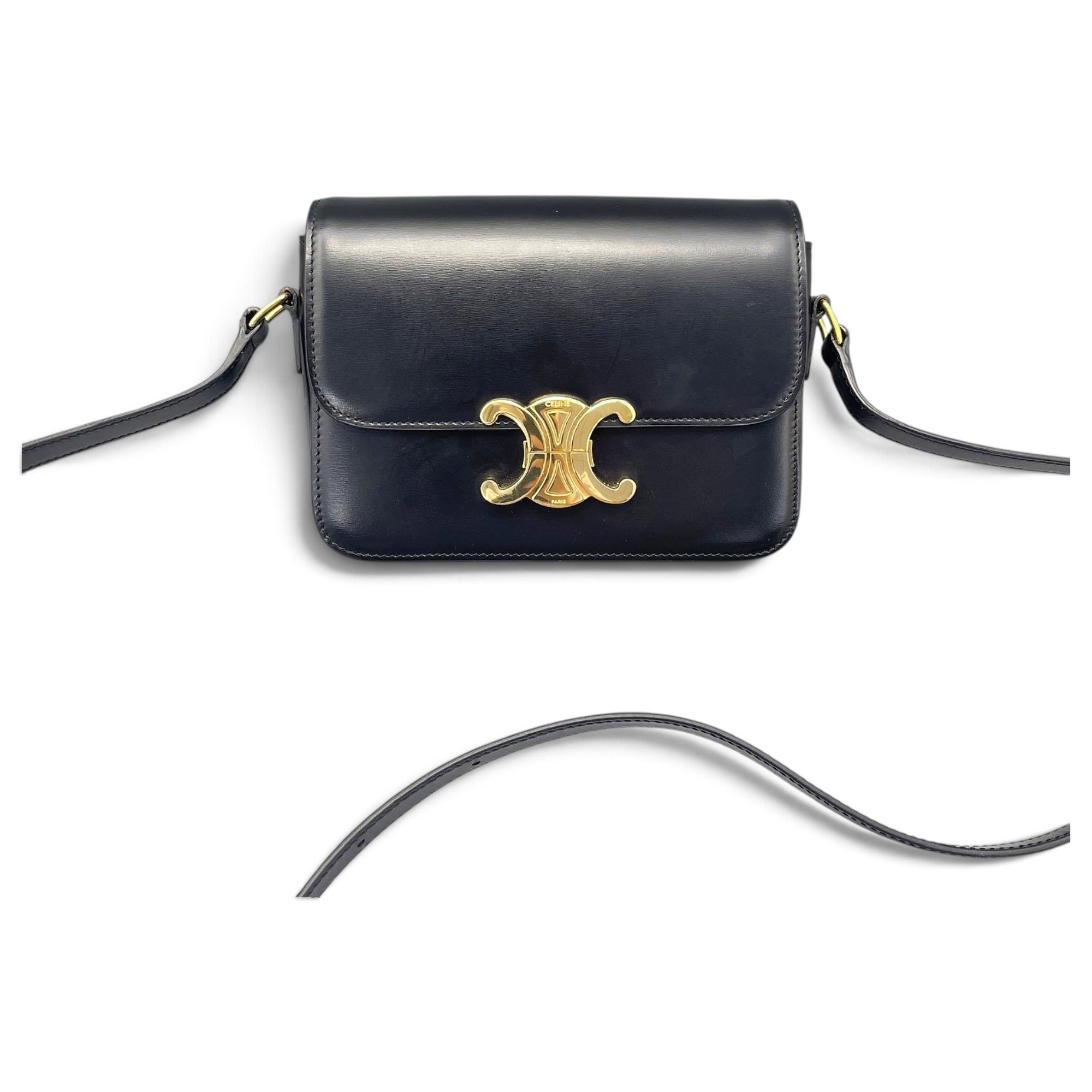 Celine Triomphe leather crossbody bag