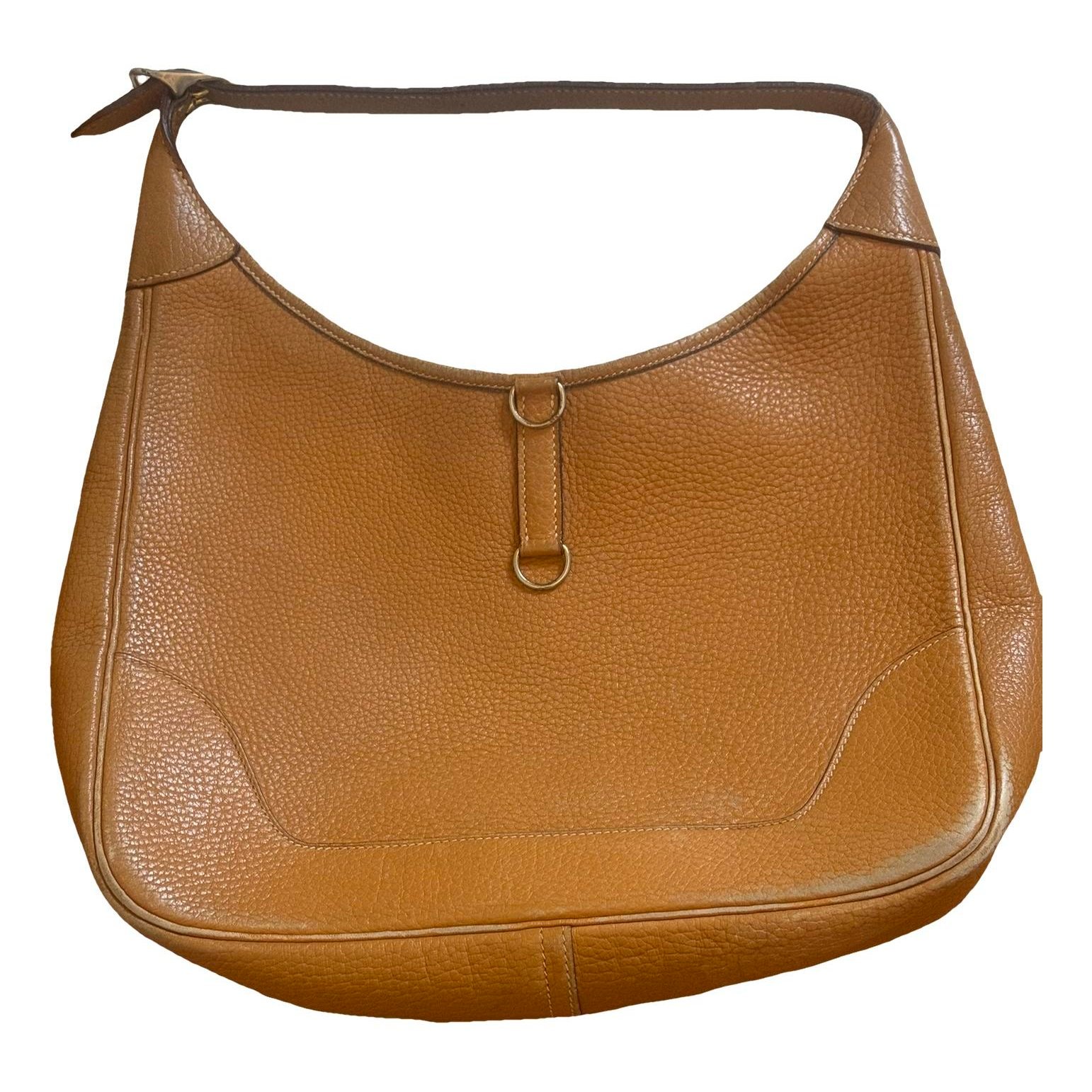Trim leather handbag