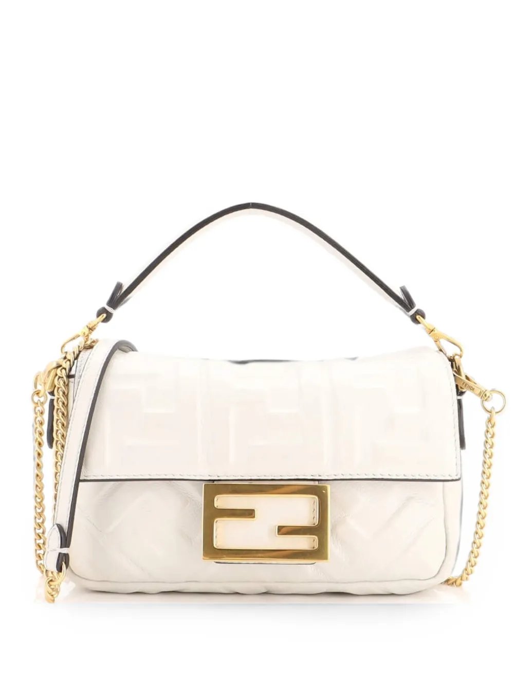 Baguette NM Bag Zucca Embossed Leather Mini crossbody bag
