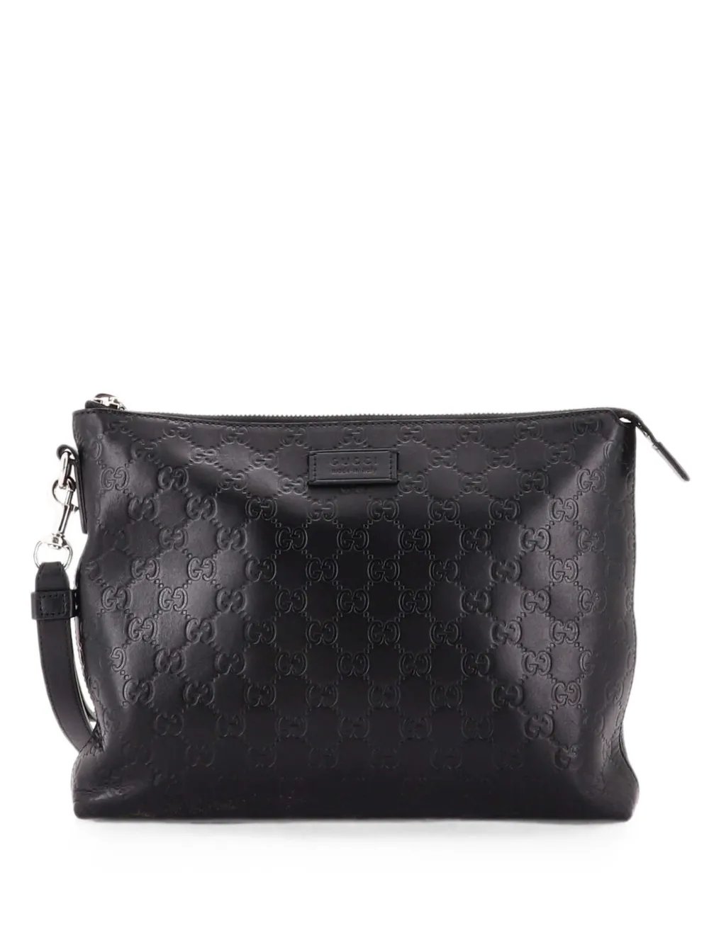 Signature Soft Wristlet Guccissima Leather clutch bag