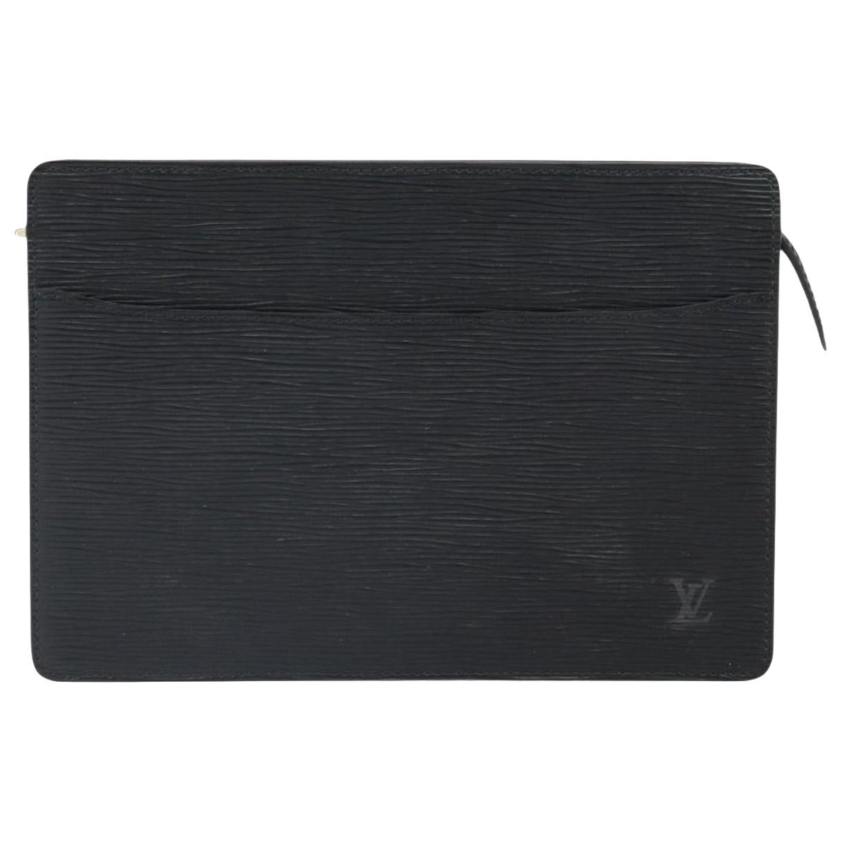 Leather clutch bag