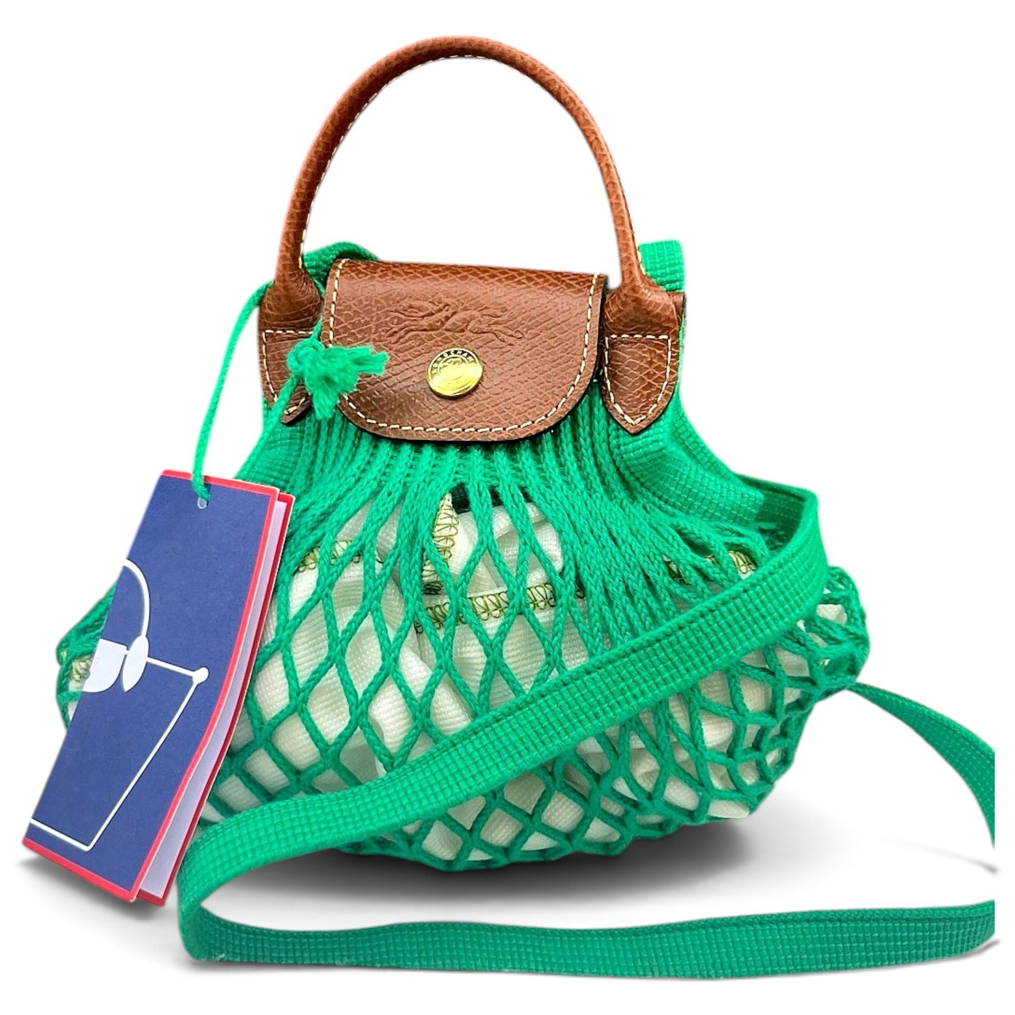 Longchamp Pliage leather crossbody bag