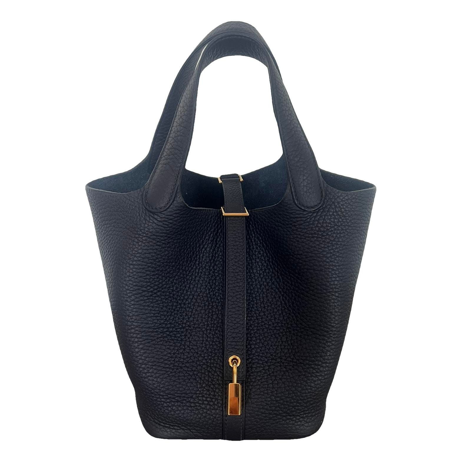 Picotin leather tote