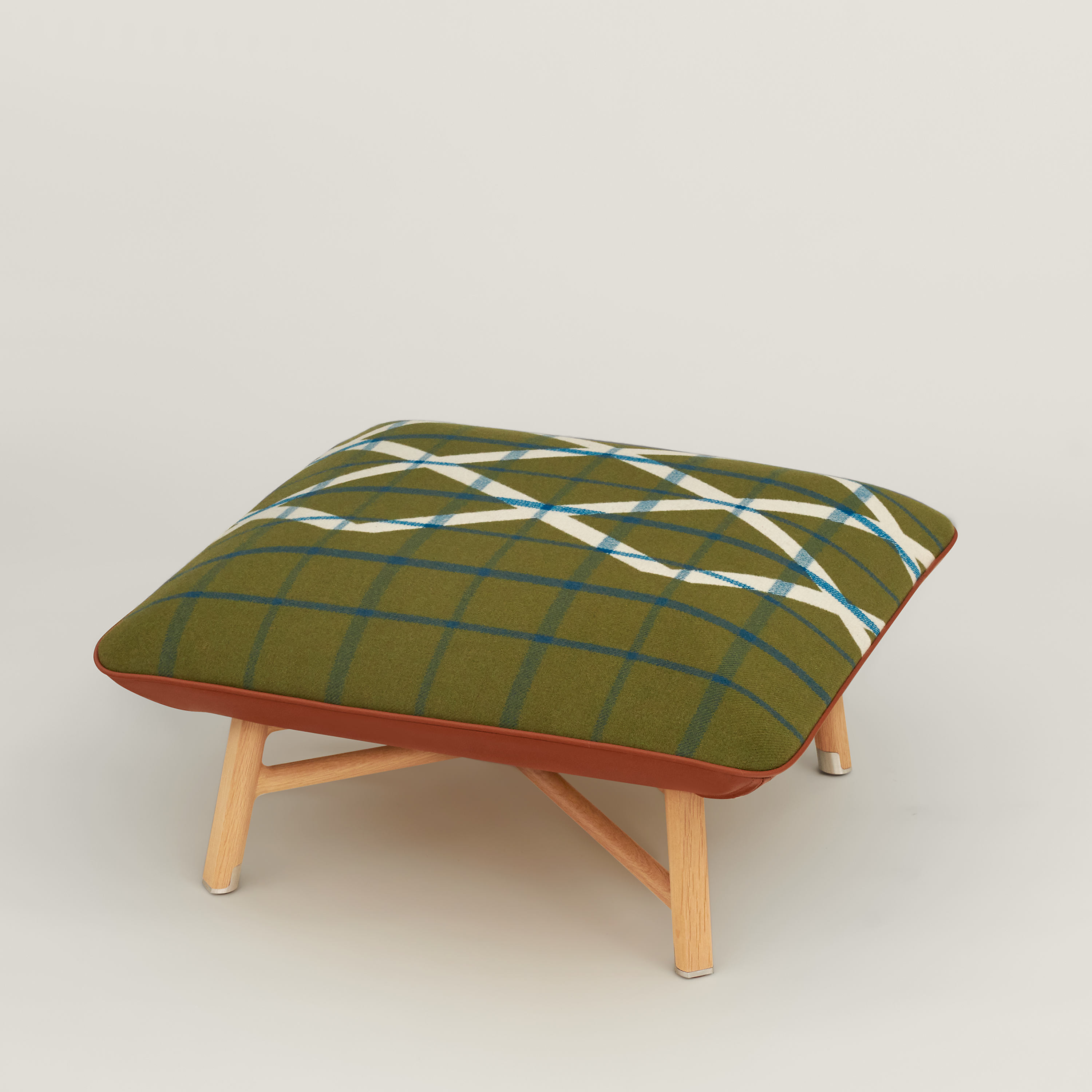 Les Necessaires d'Hermès "carre d'assise" low stool, medium model