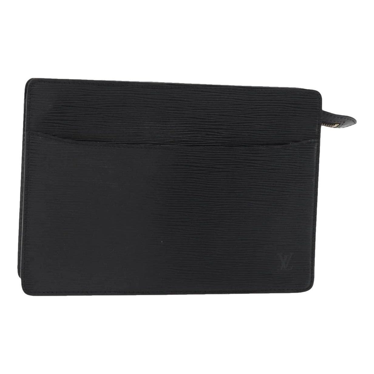 Leather clutch bag
