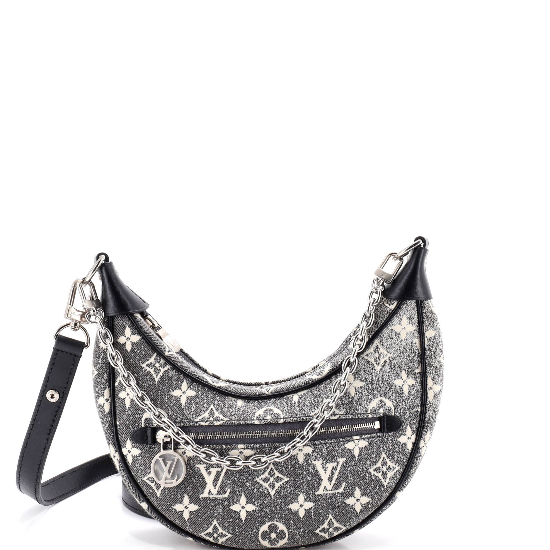 Loop Handbag Monogram Jacquard Denim