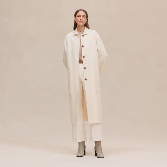 Blanc Naturel Cashmere Wrap Coat