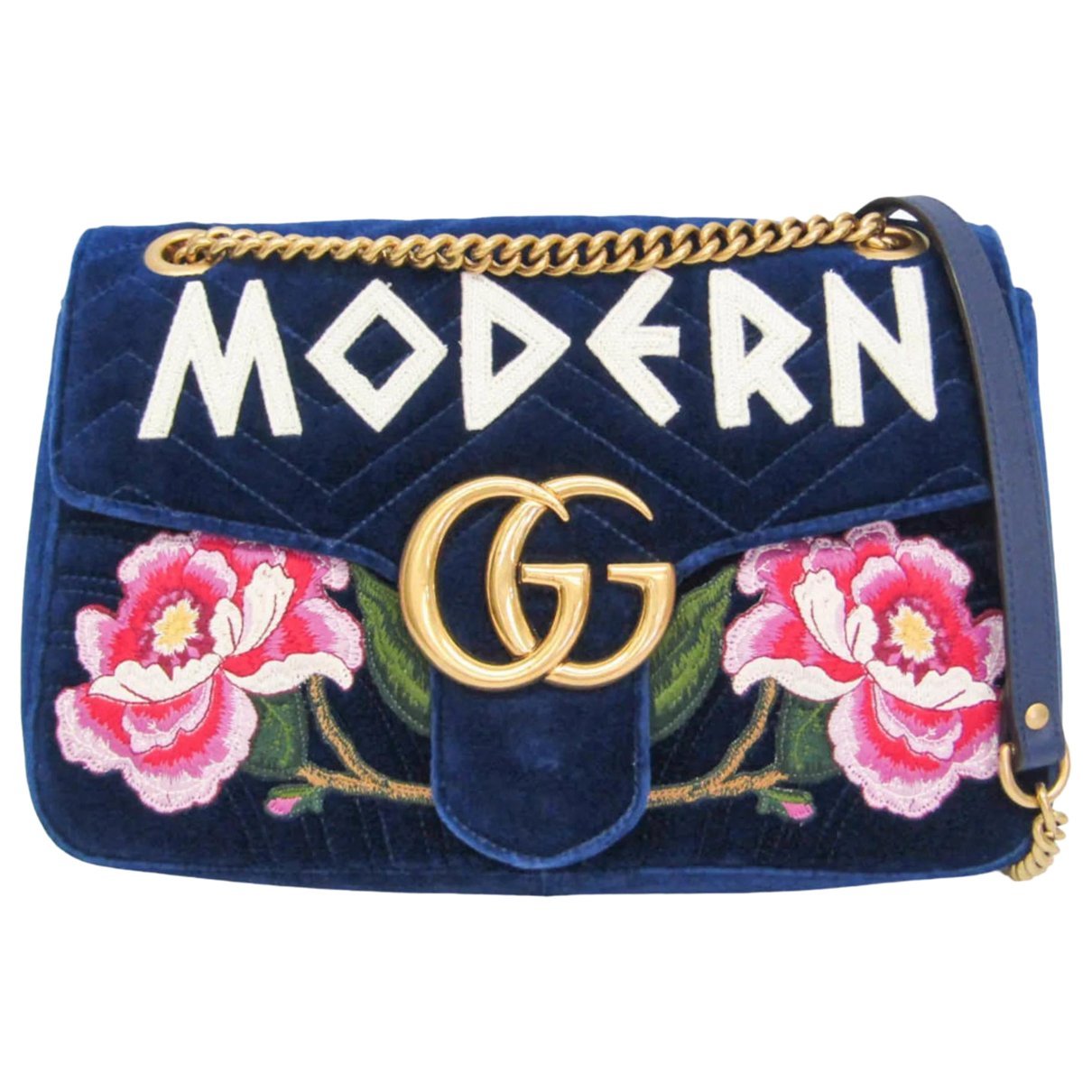 GG Marmont Flap velvet handbag