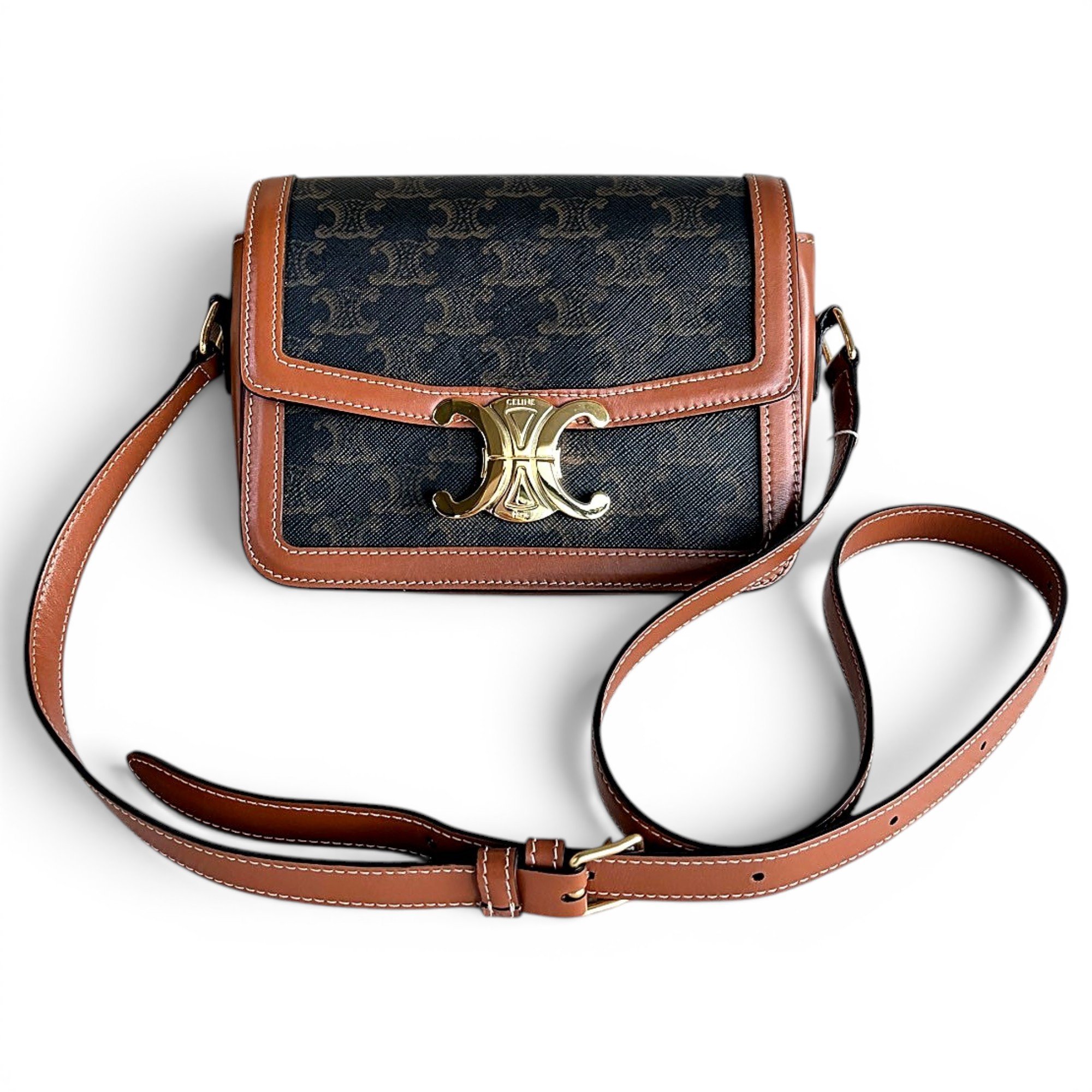 Triomphe leather handbag