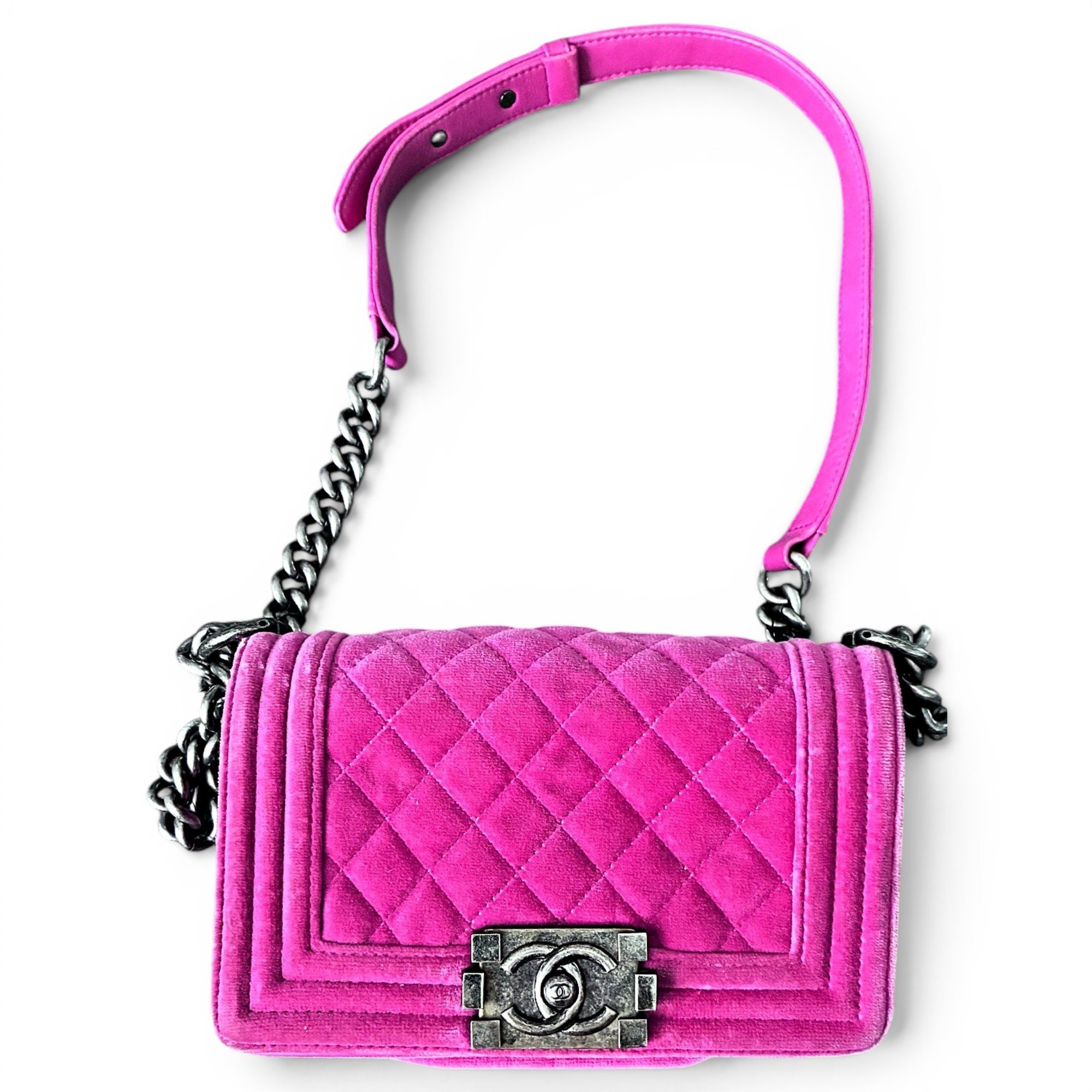 Boy velvet handbag
