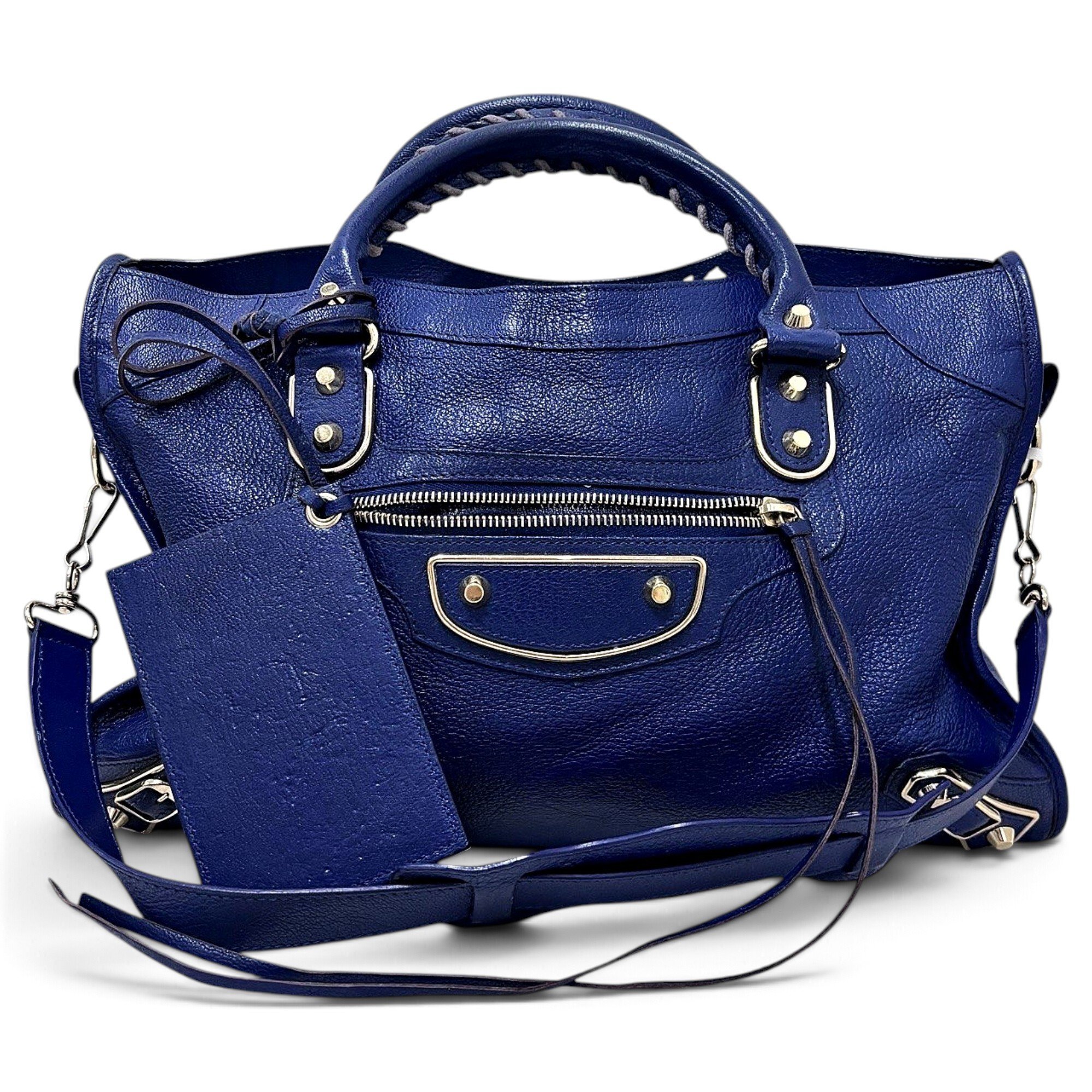 City leather handbag
