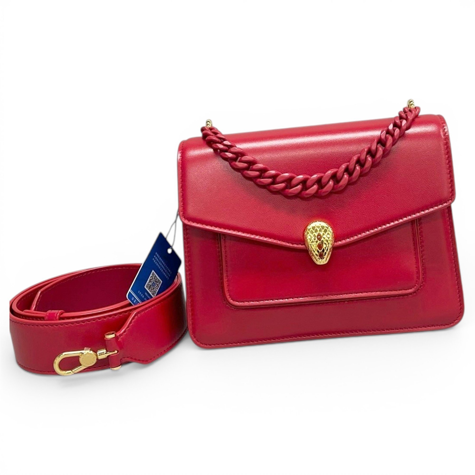 Serpenti leather handbag
