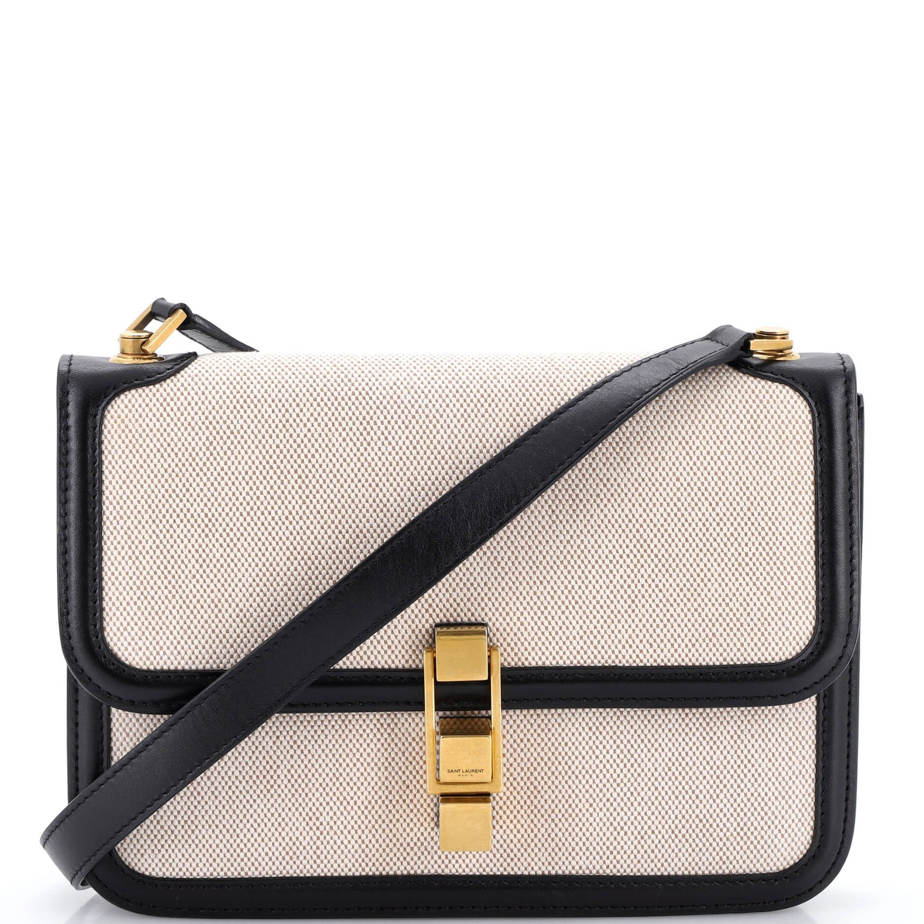 Carre Satchel Canvas with Leather Medium