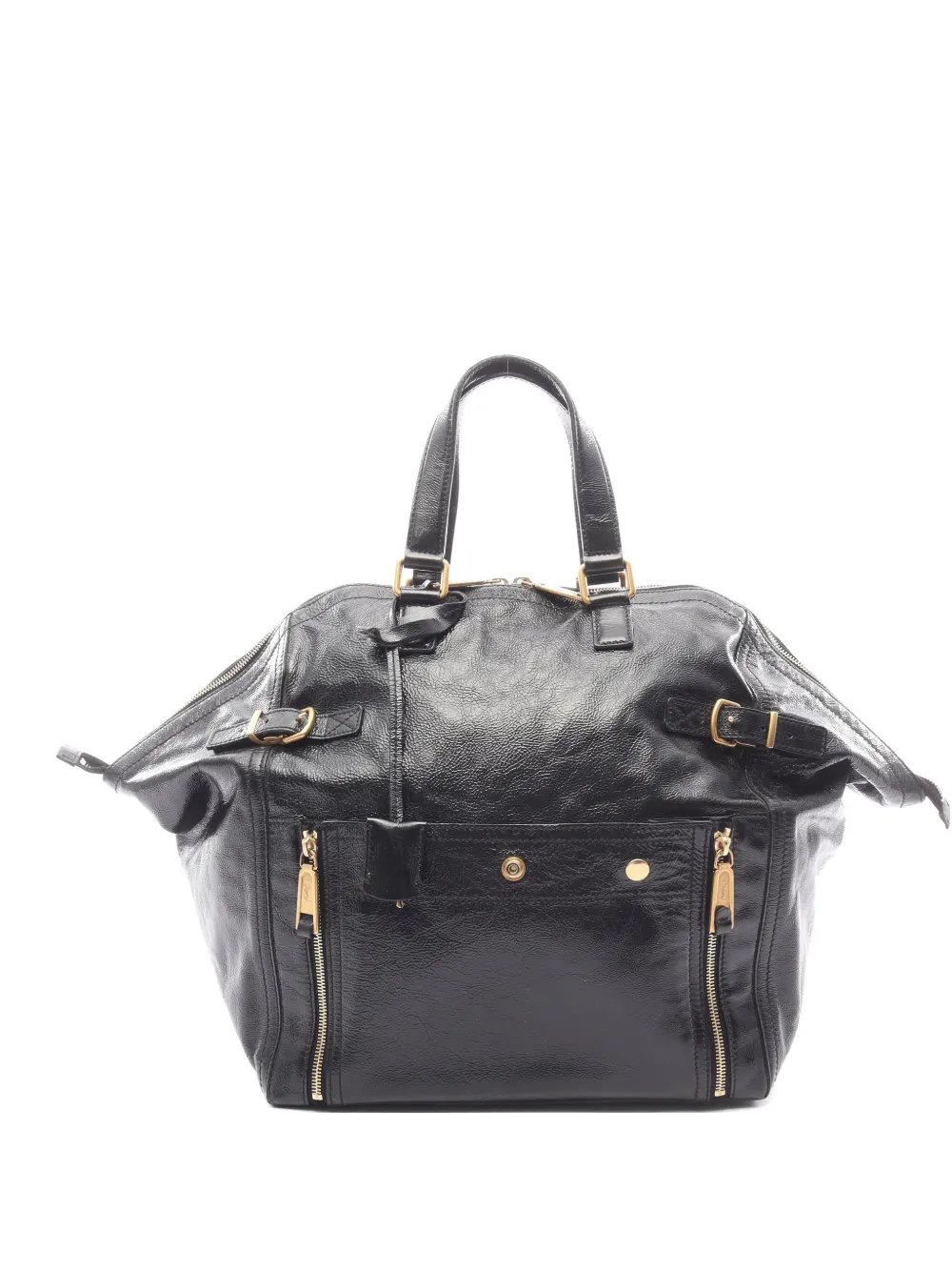 2000s Downtown leather tote bag