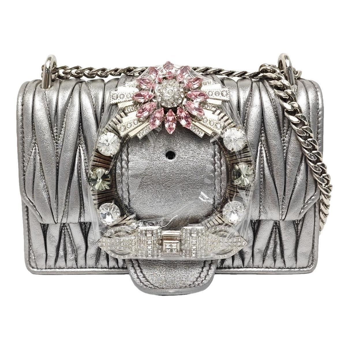 Miu Lady leather handbag