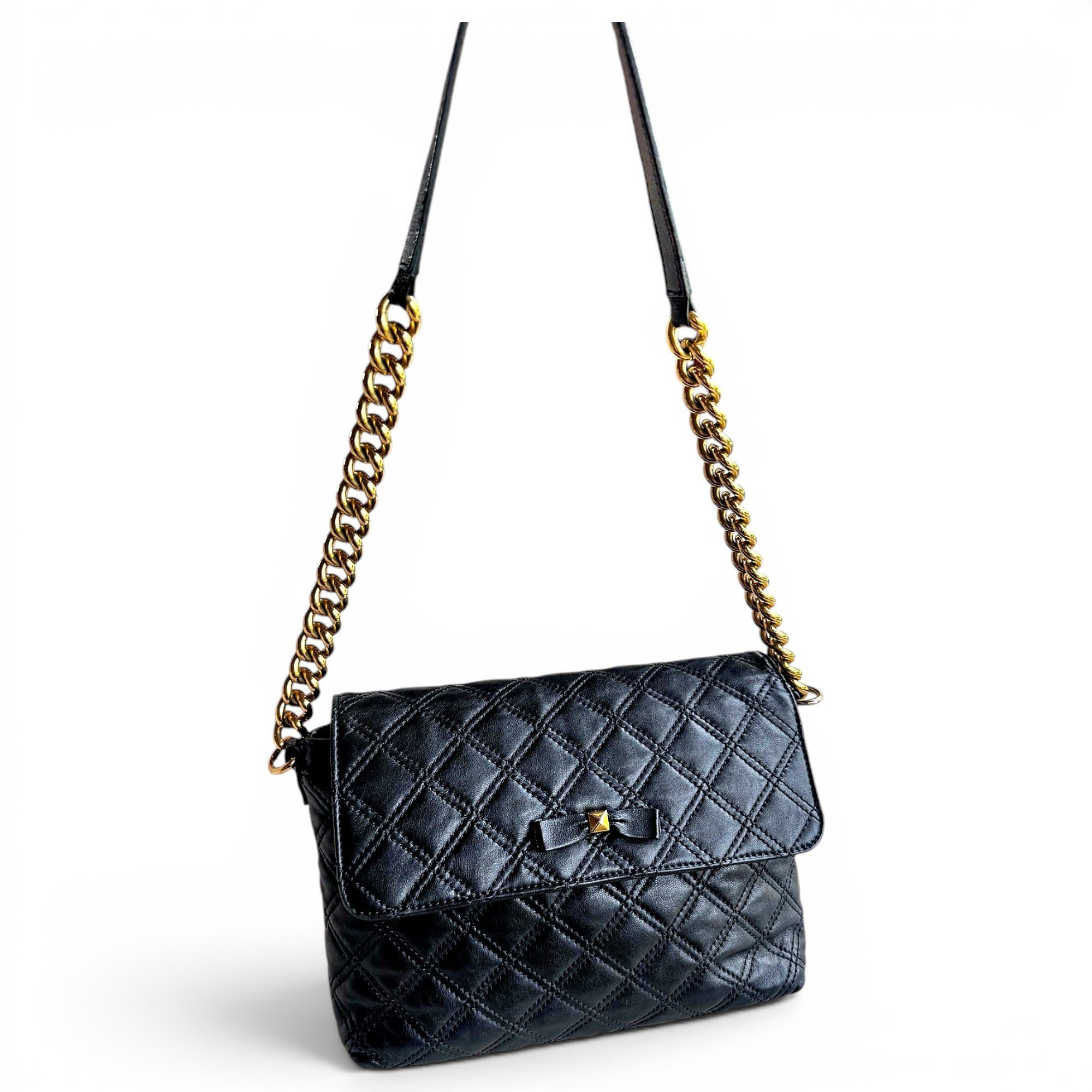 Single leather handbag