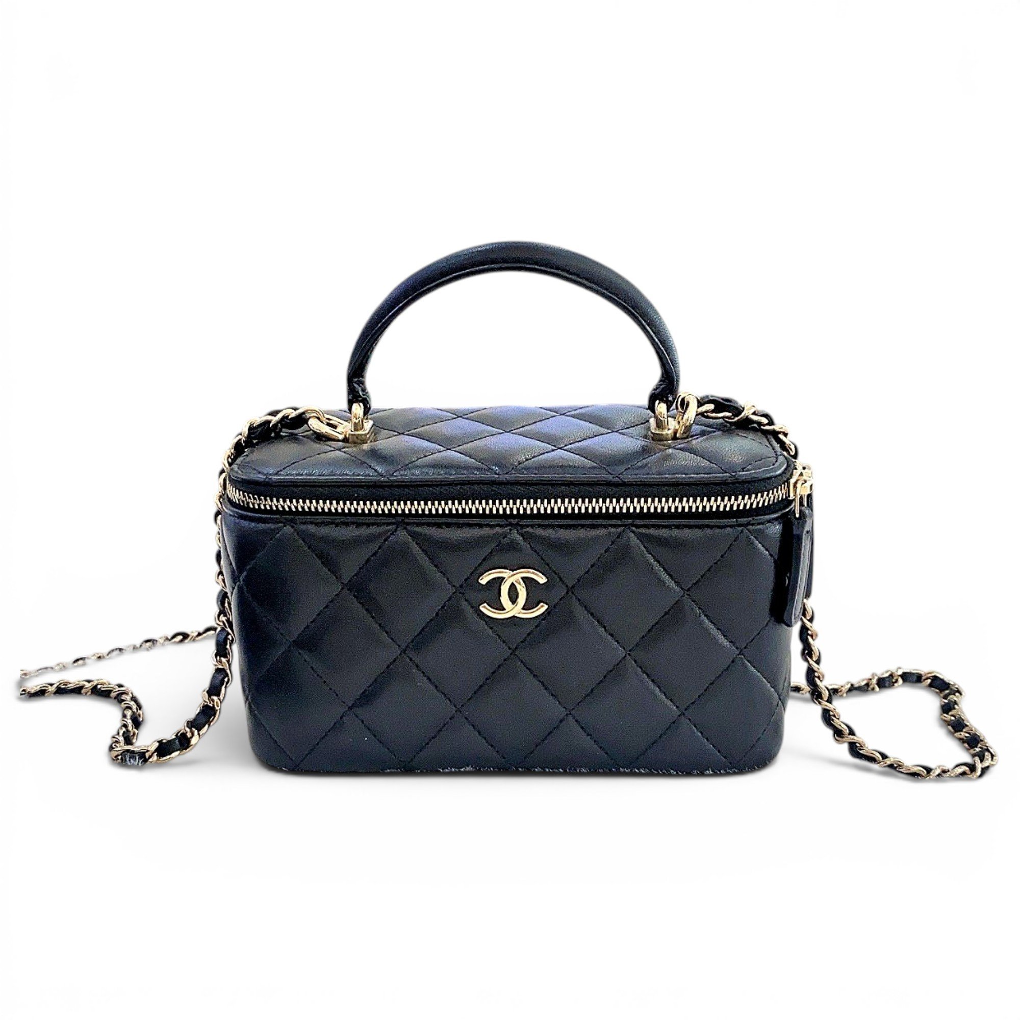 Trendy CC Vanity leather handbag