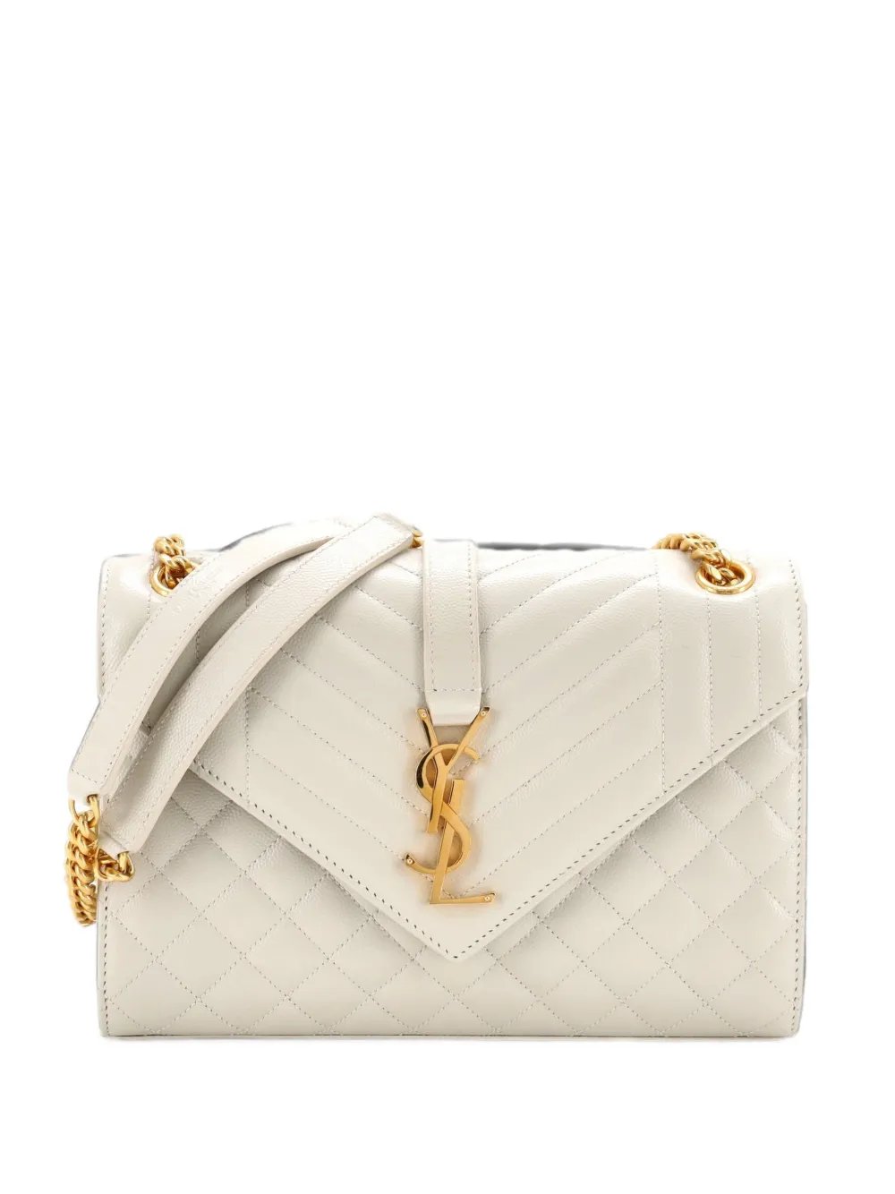 Saint Laurent Classic Monogram Envelope Satchel Mixed Matelasse Leather Medium shoulder bag