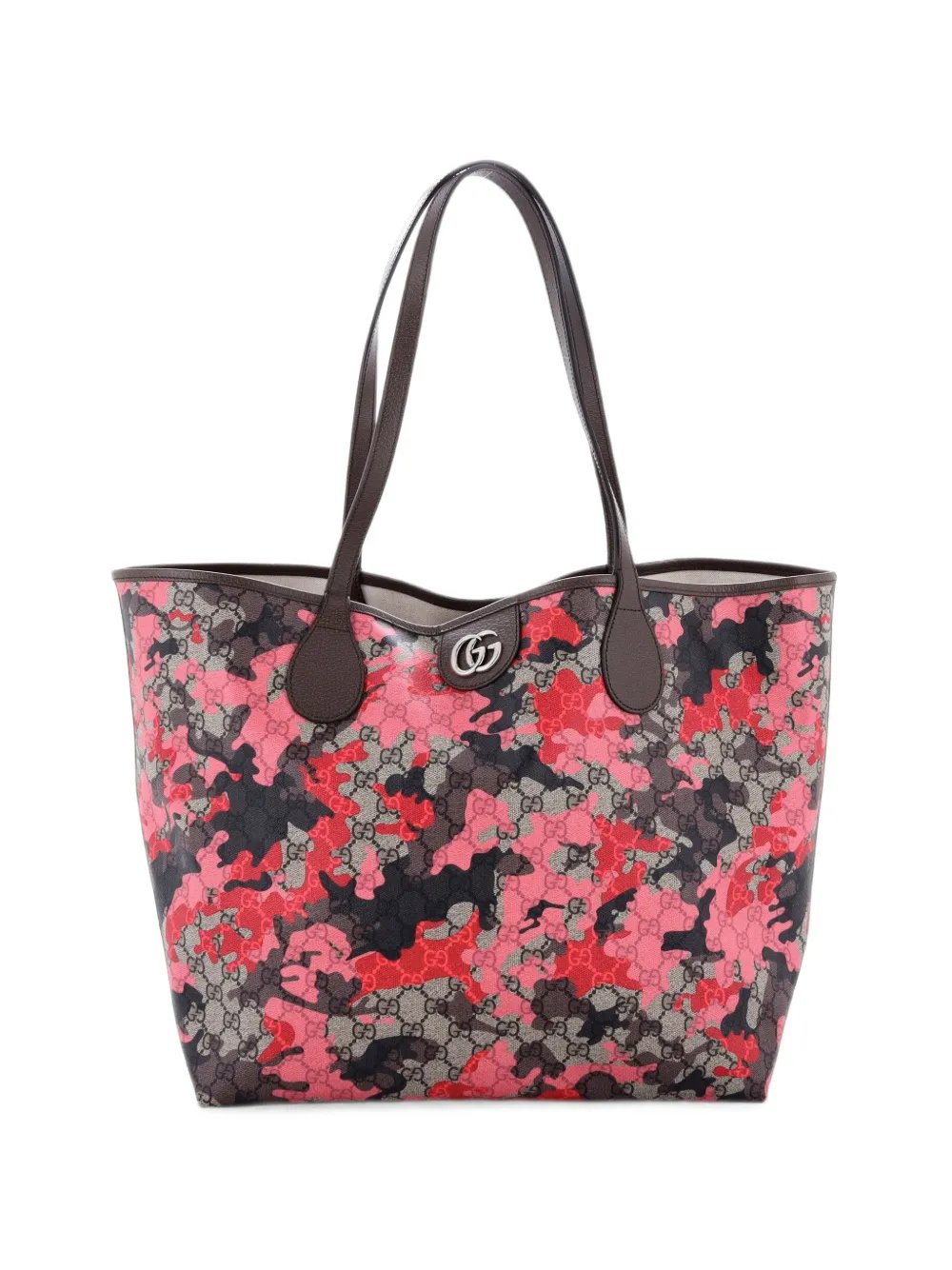 GG Open GG Camouflage Coated Canvas Large tote bag
