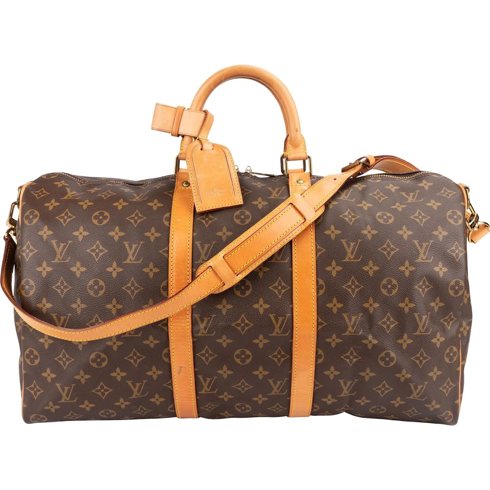 Keepall leather travel bag