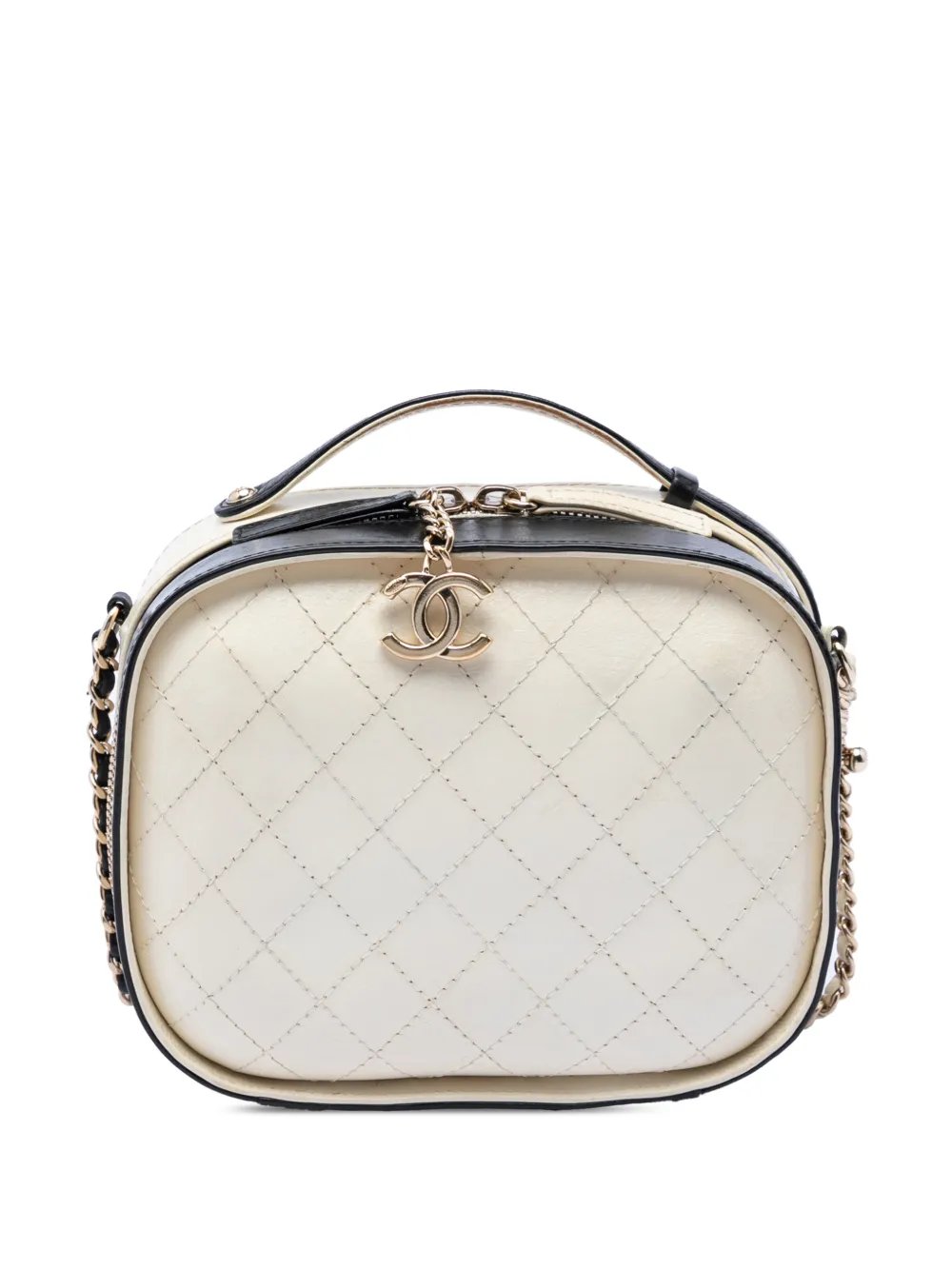 2019 Small CC Crumpled Calfskin Vanity Case satchel
