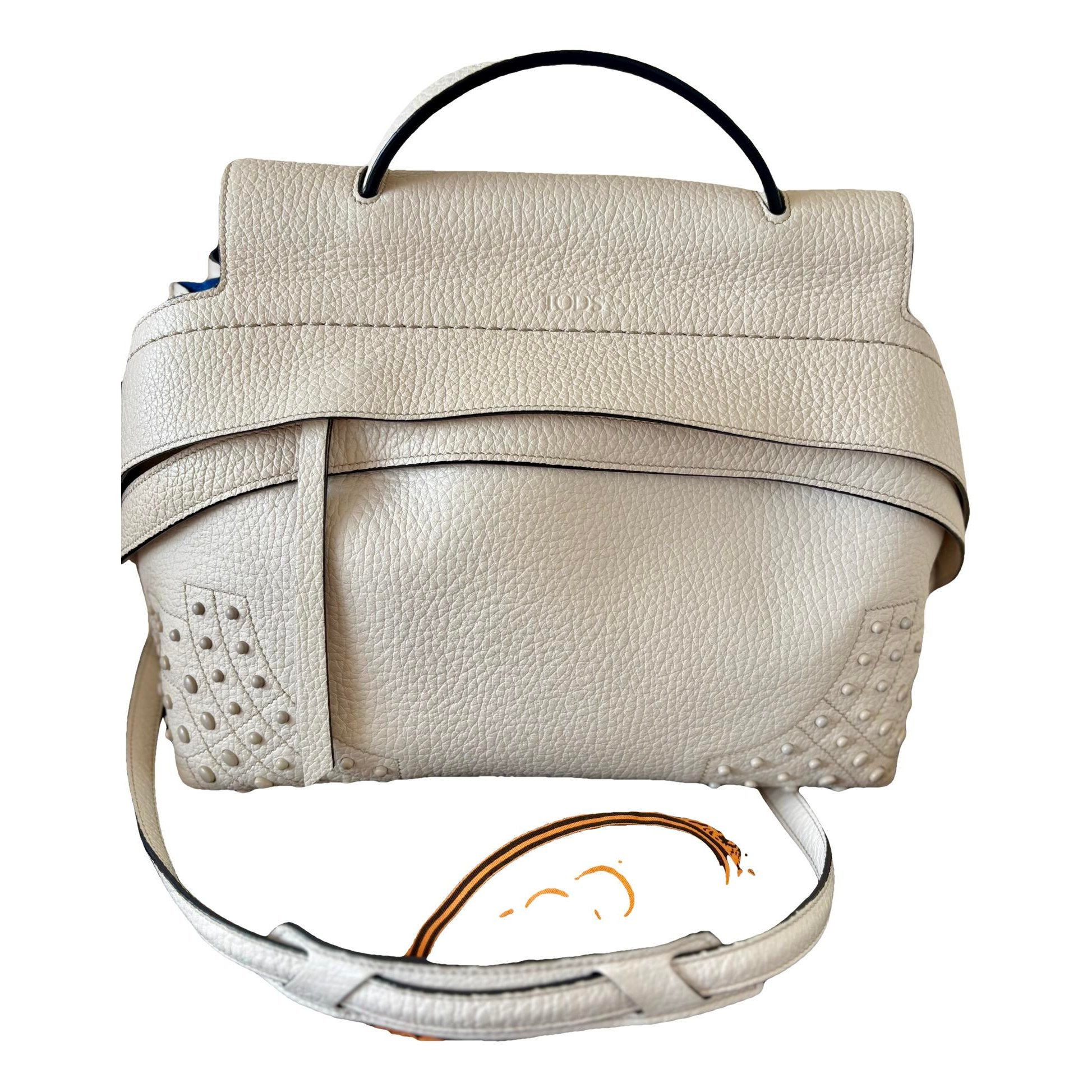Wave leather handbag