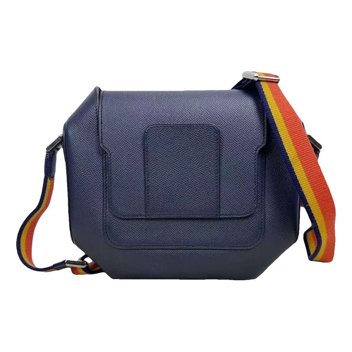 H leather handbag