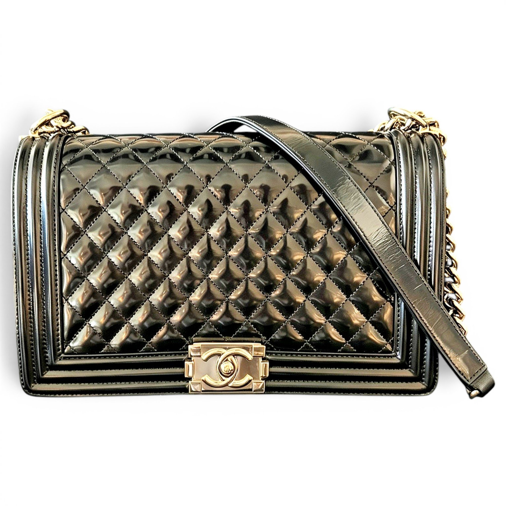 Boy patent leather handbag