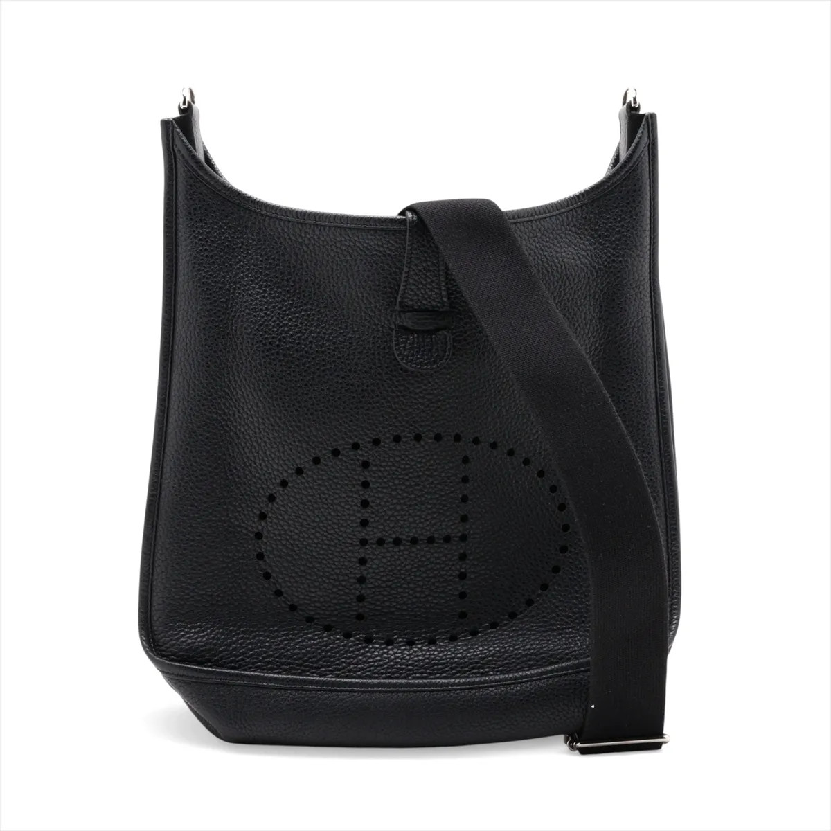 Hermès evelyn 3 29 PM Taurillon Clemence Black Silver Metal Fittings