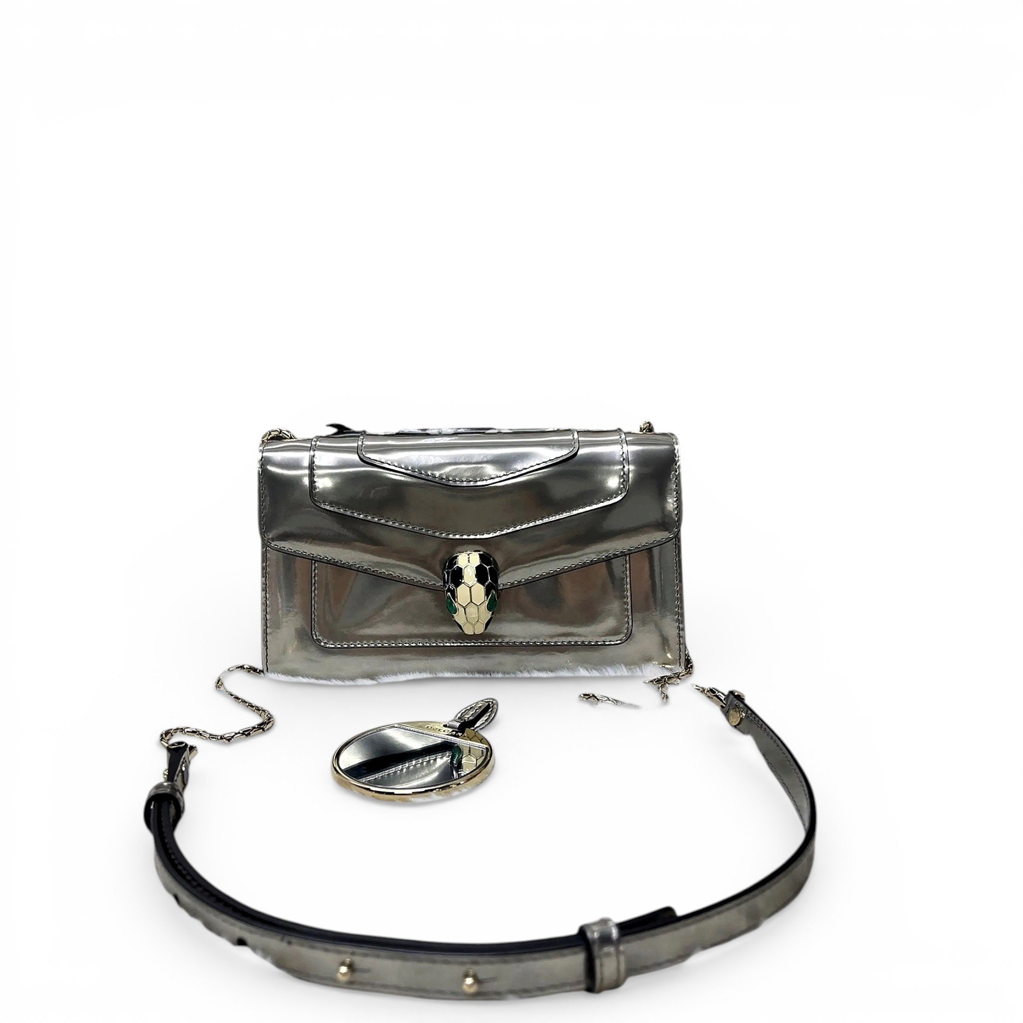 Serpenti leather handbag