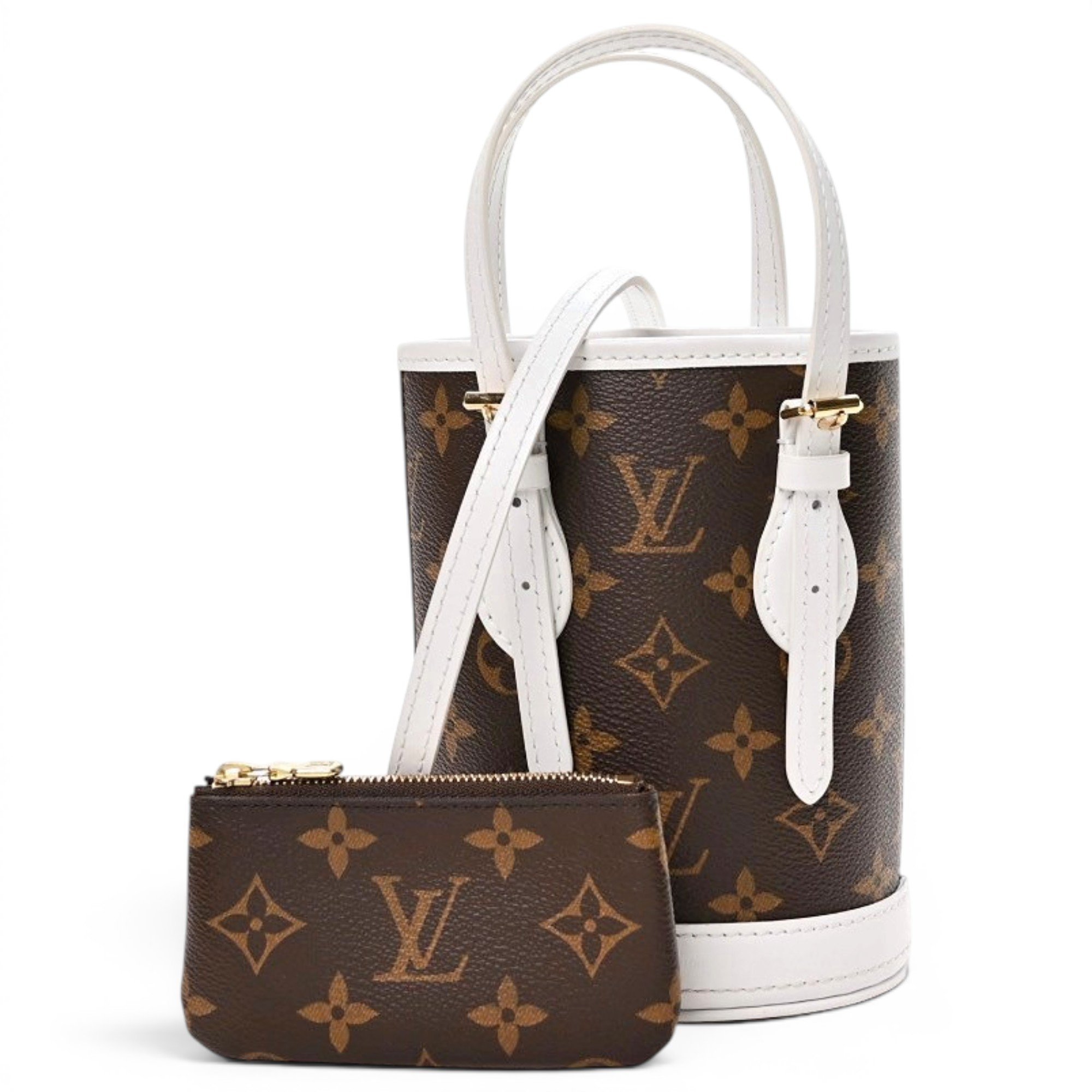 Bucket leather handbag