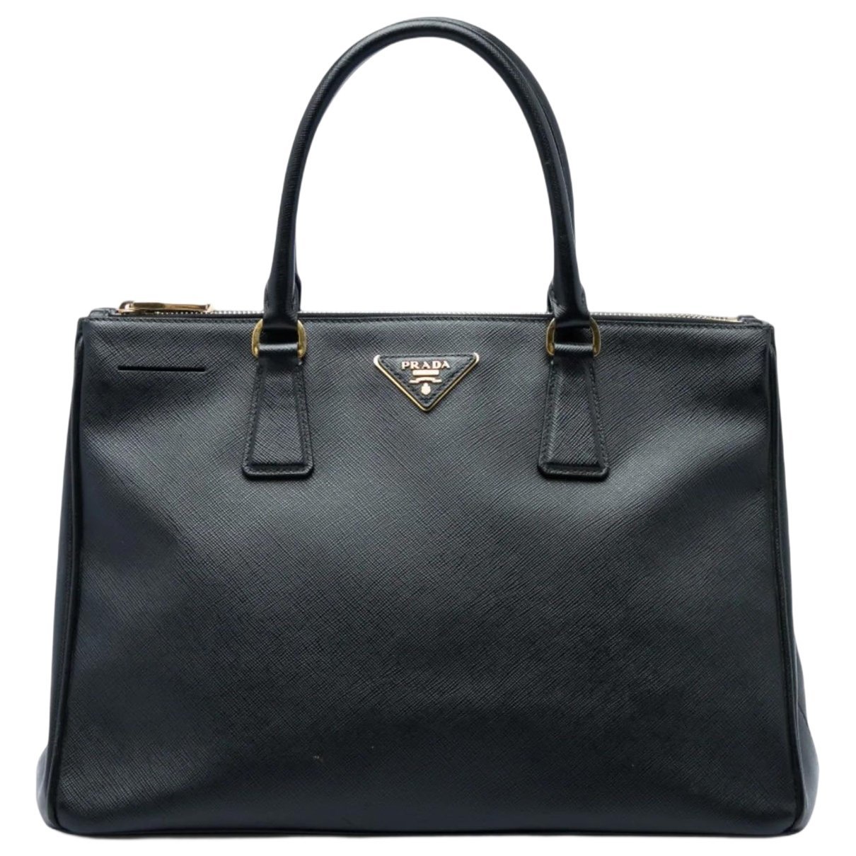 Double leather satchel