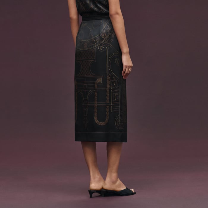 Noir "l'Enseigne Du Sellier" Long Skirt