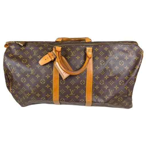 Keepall leather travel bag