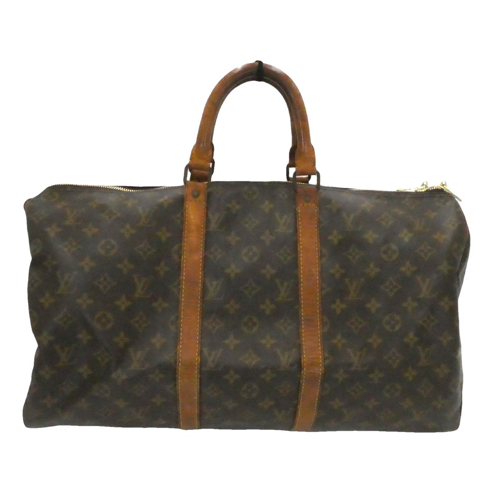 Keepall leather travel bag