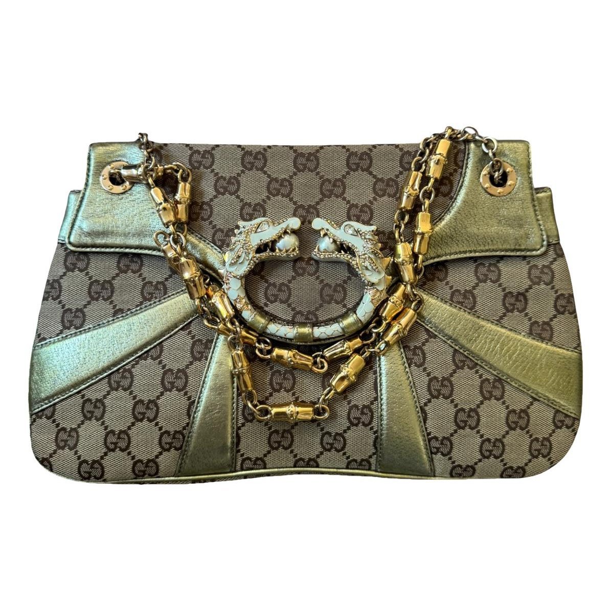 Horsebit Chain cloth handbag