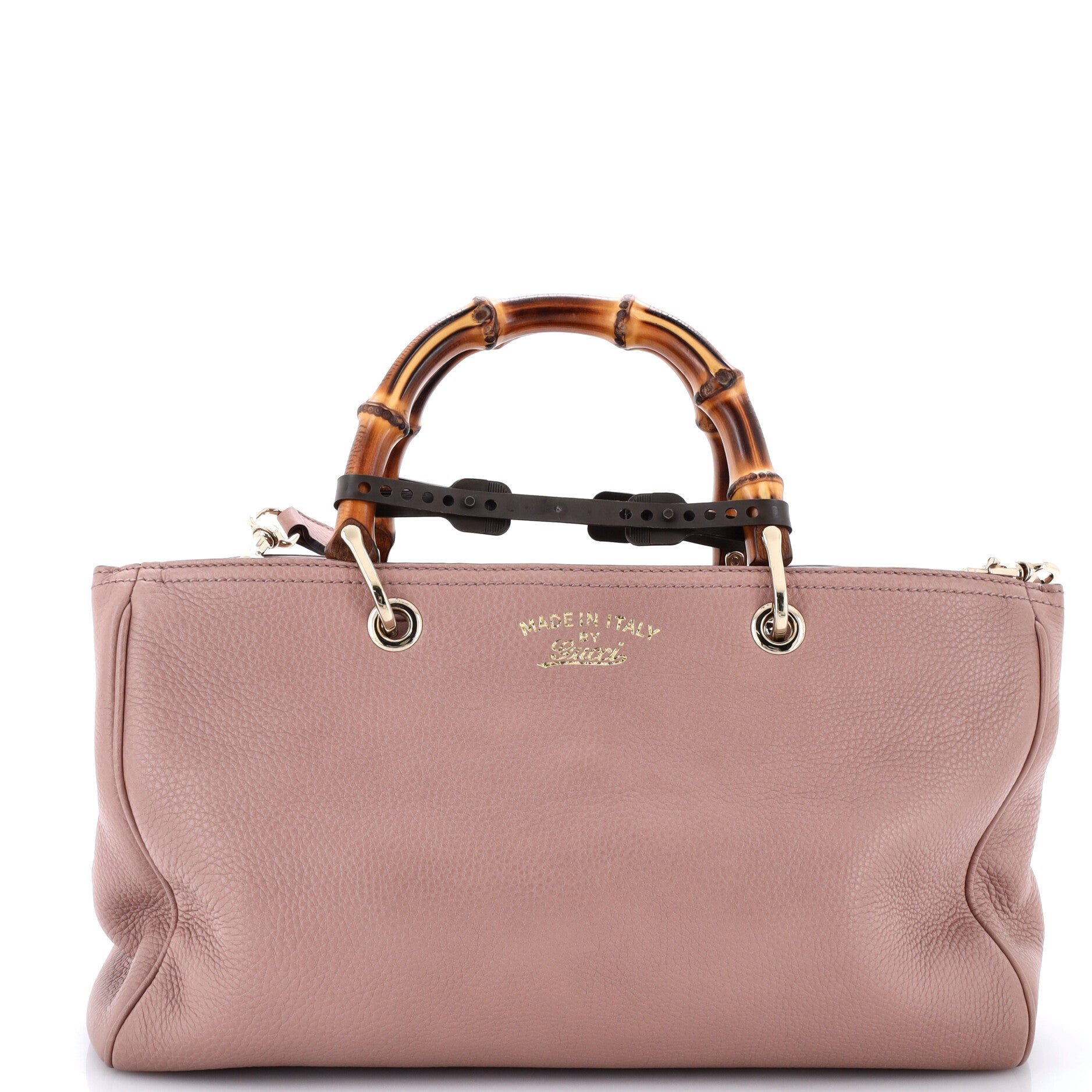 Bamboo Shopper Tote Leather Medium