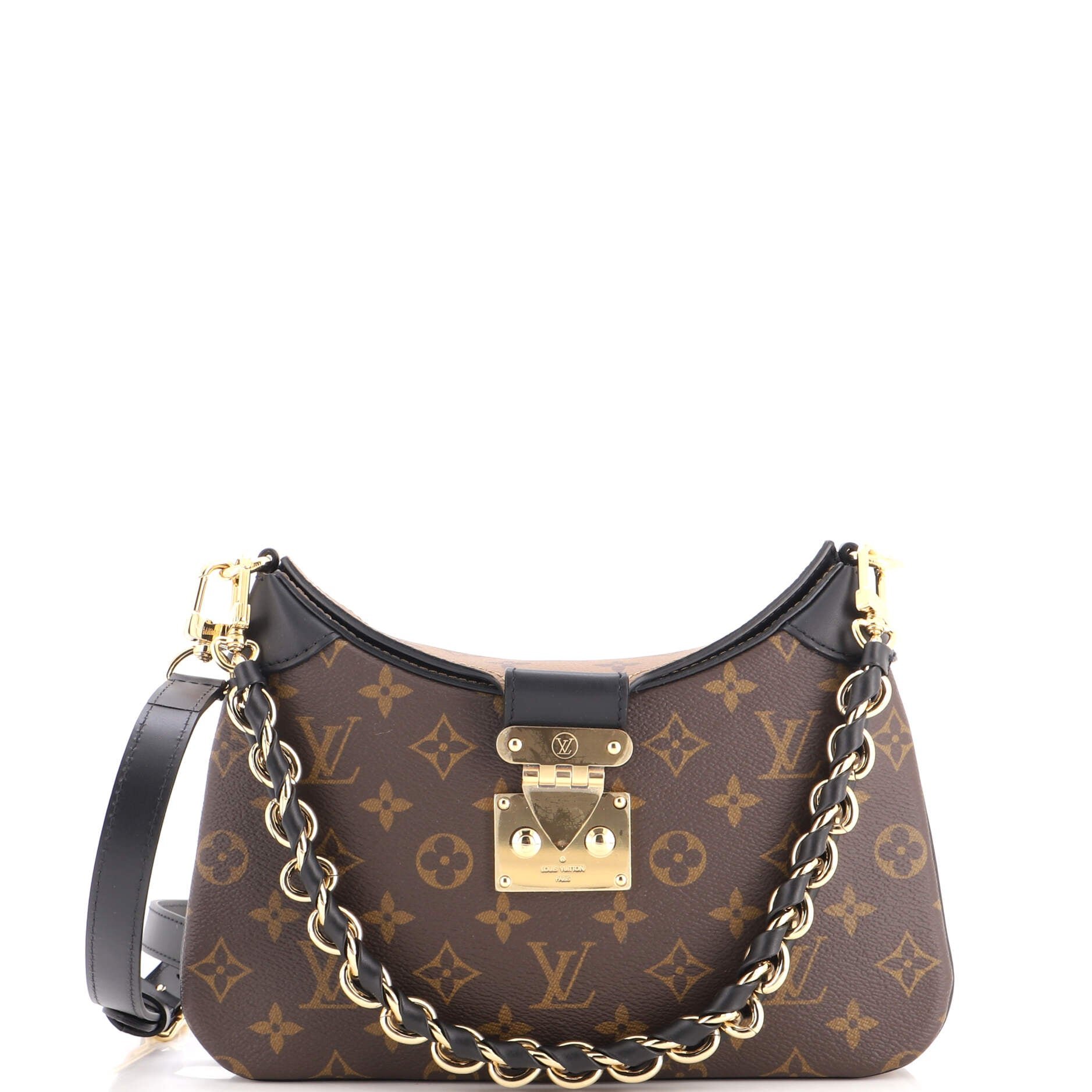 LV Twinny Handbag Monogram Canvas and Reverse Monogram Canvas with Leather