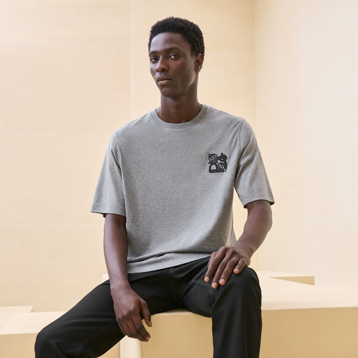 Gris "Metallerie Au Carre" T-shirt
