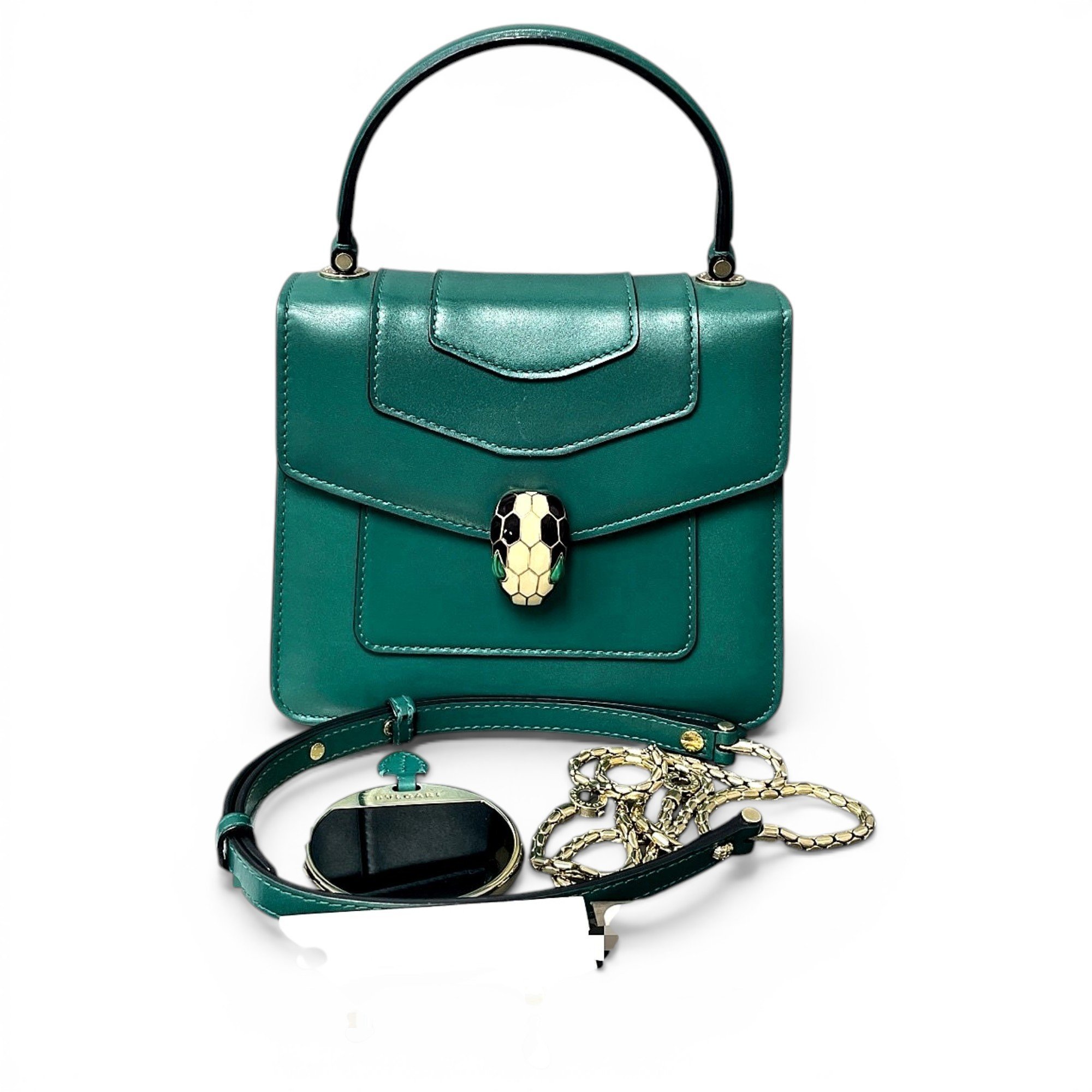 Serpenti leather handbag