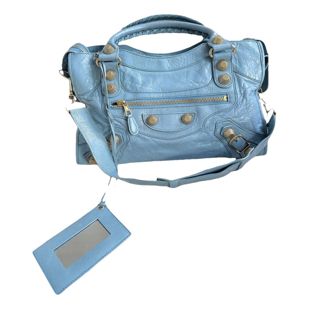 City leather handbag
