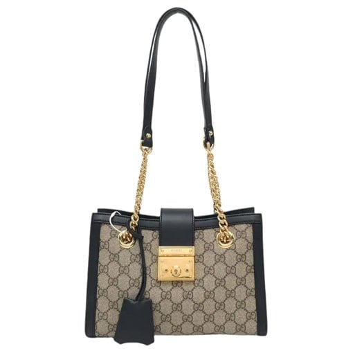 Padlock leather handbag
